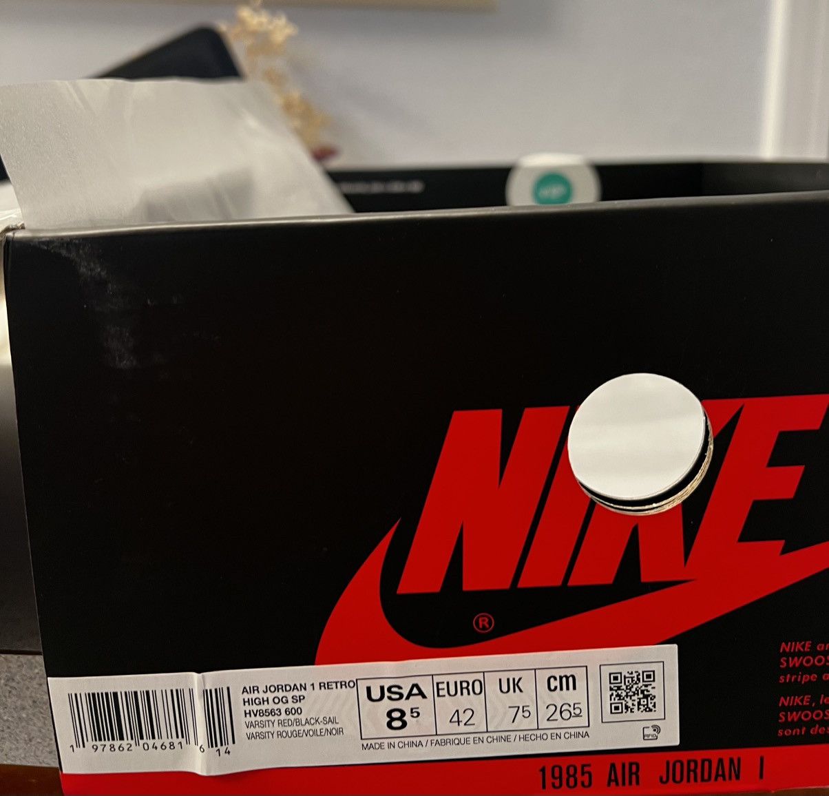 Nike × Union LA Jordan 1 Retro High Union LA Chicago Shadow Men’s Size 8.5 Size US 8.5 / EU 41-42 - 8 Thumbnail