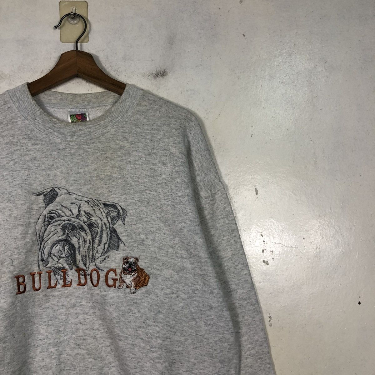 Vintage 📌Vintage Sweatshirt Crewneck Bull Dog Big Logo Embroidery Size US L / EU 52-54 / 3 - 8 Thumbnail