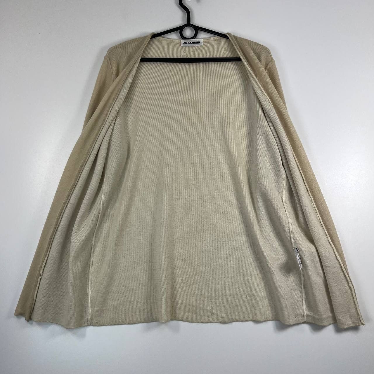 Jil Sander Jil Sander Women’s Open Front Cardigan Beige Wool Size L Size L / US 10 / IT 46 - 5 Thumbnail