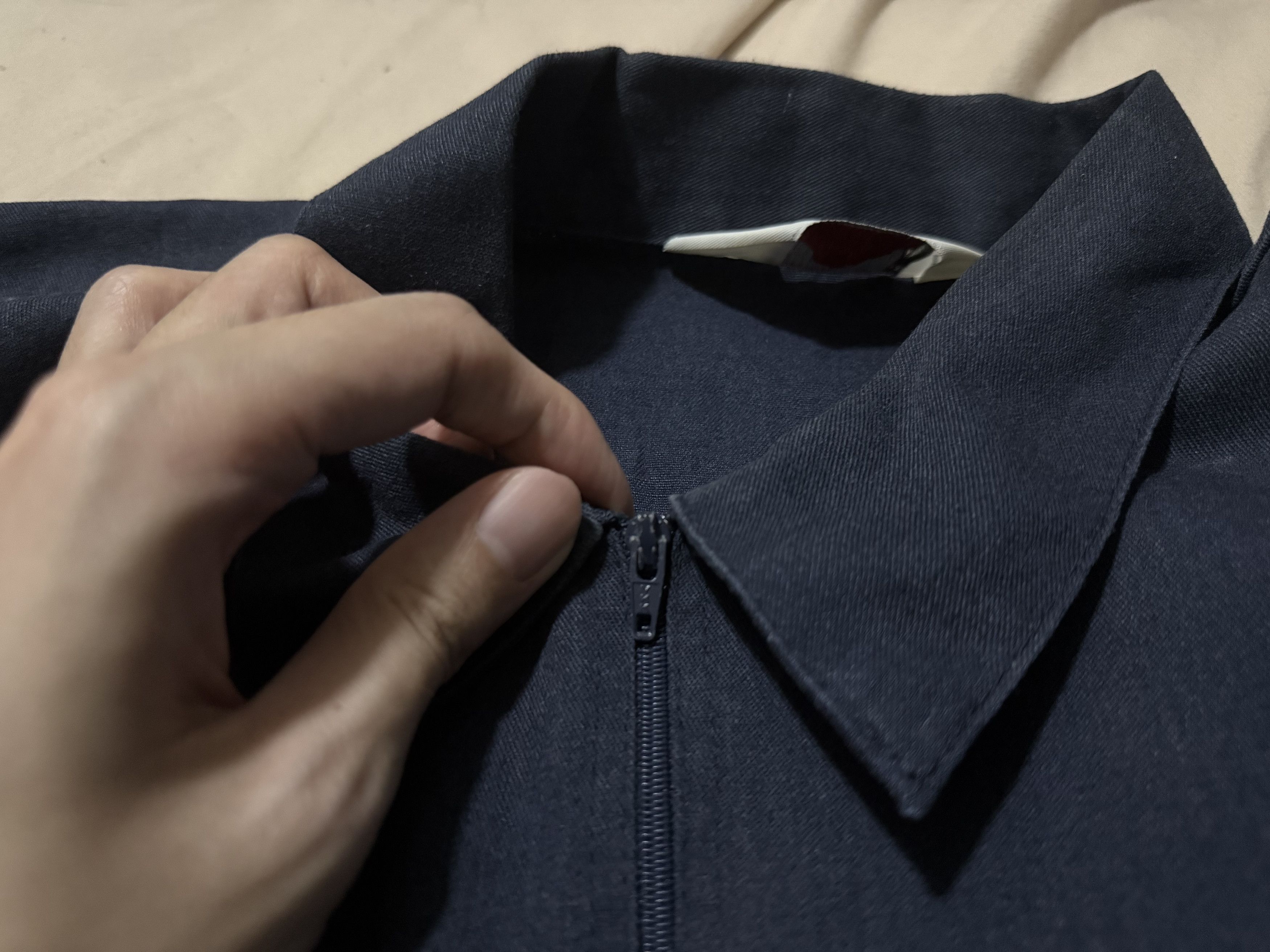 Ben Davis × Vintage XXXL Vintage 80s 90s Ben Davis Half-Zipper Navy Workshirt Size US XXL / EU 58 / 5 - 4 Thumbnail