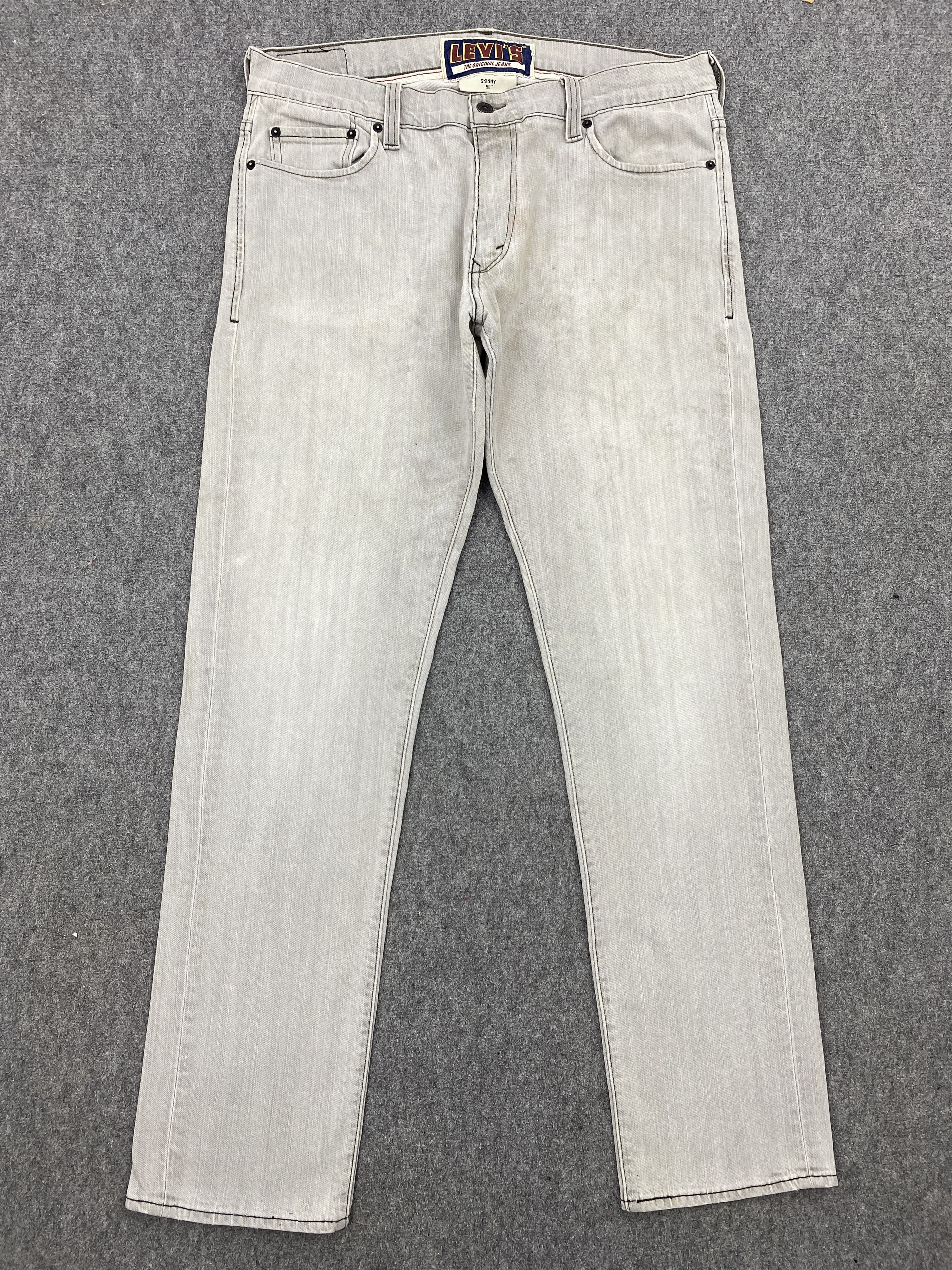image of Levis 511 Skinny Grey Jeans, Men's (Size 34)