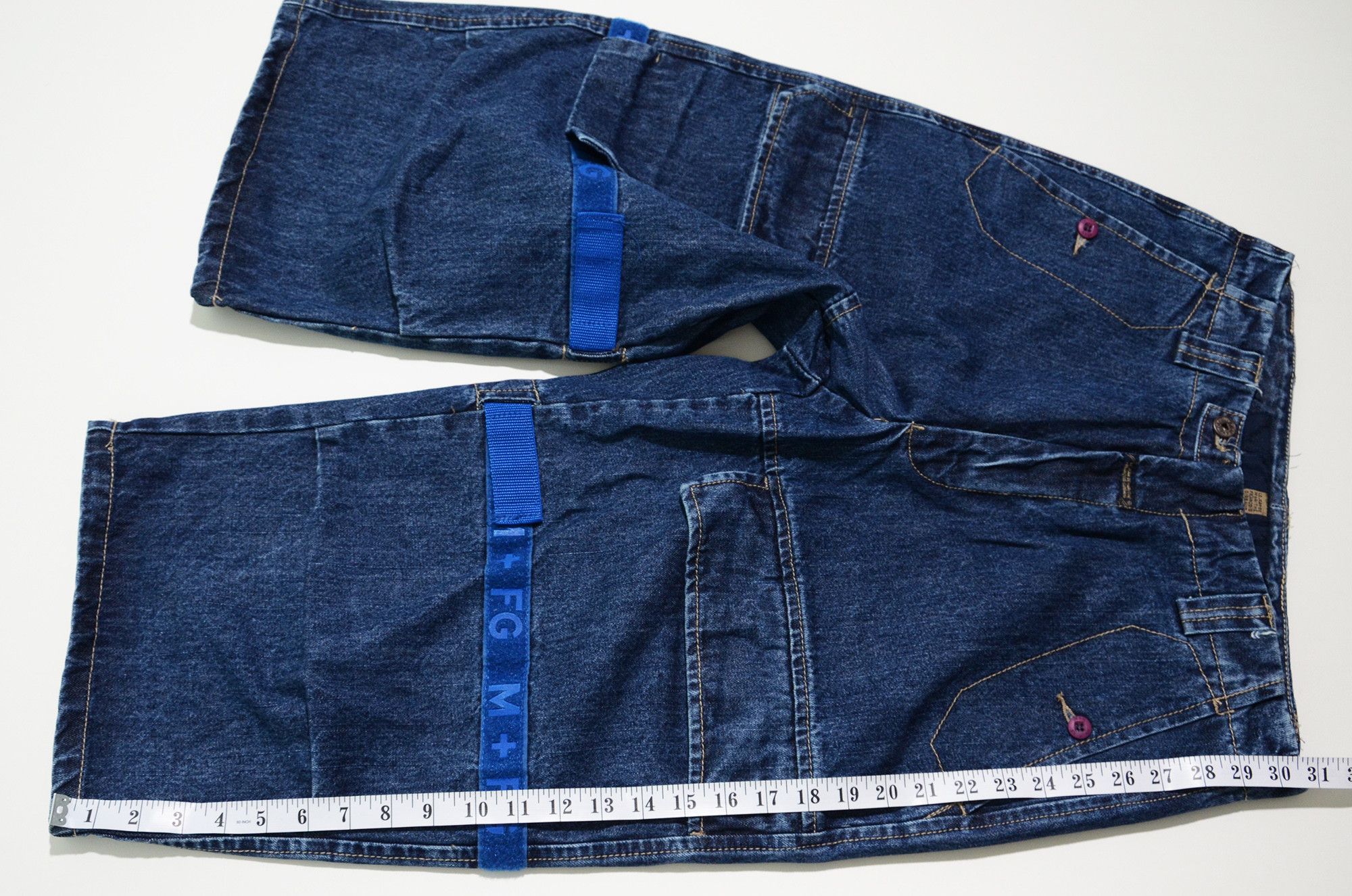 Marithe + Francois Girbaud M+FG Long Denim Shorts W32 Y2K Hip Hop 2006 Rare Craft Size US 32 / EU 48 - 14 Thumbnail