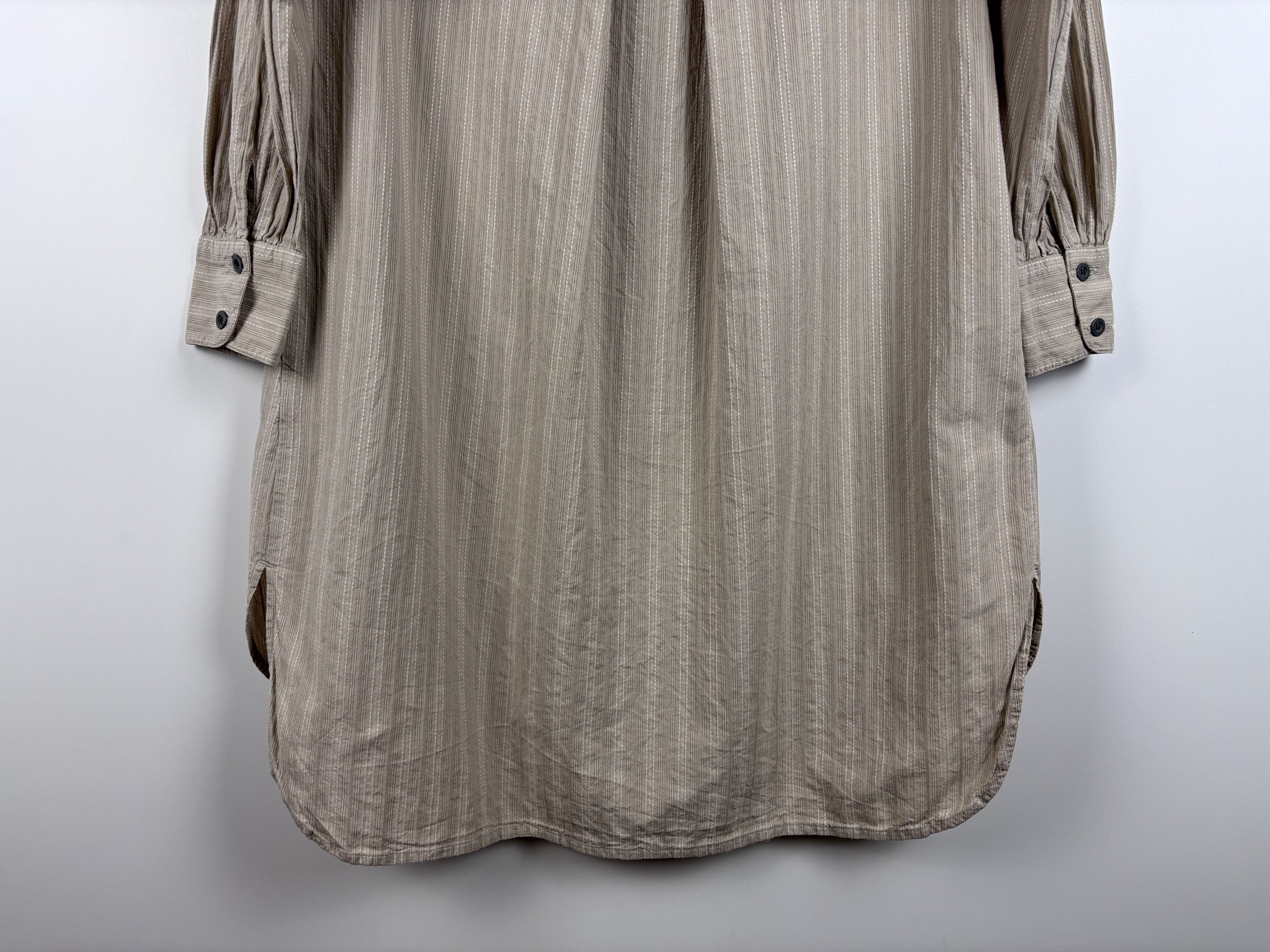 Gudrun Sjoden Womens Gudrun Sjoden Striped Cotton Shirt Dress Beige Size M Size M / US 6-8 / IT 42-44 - 9 Thumbnail