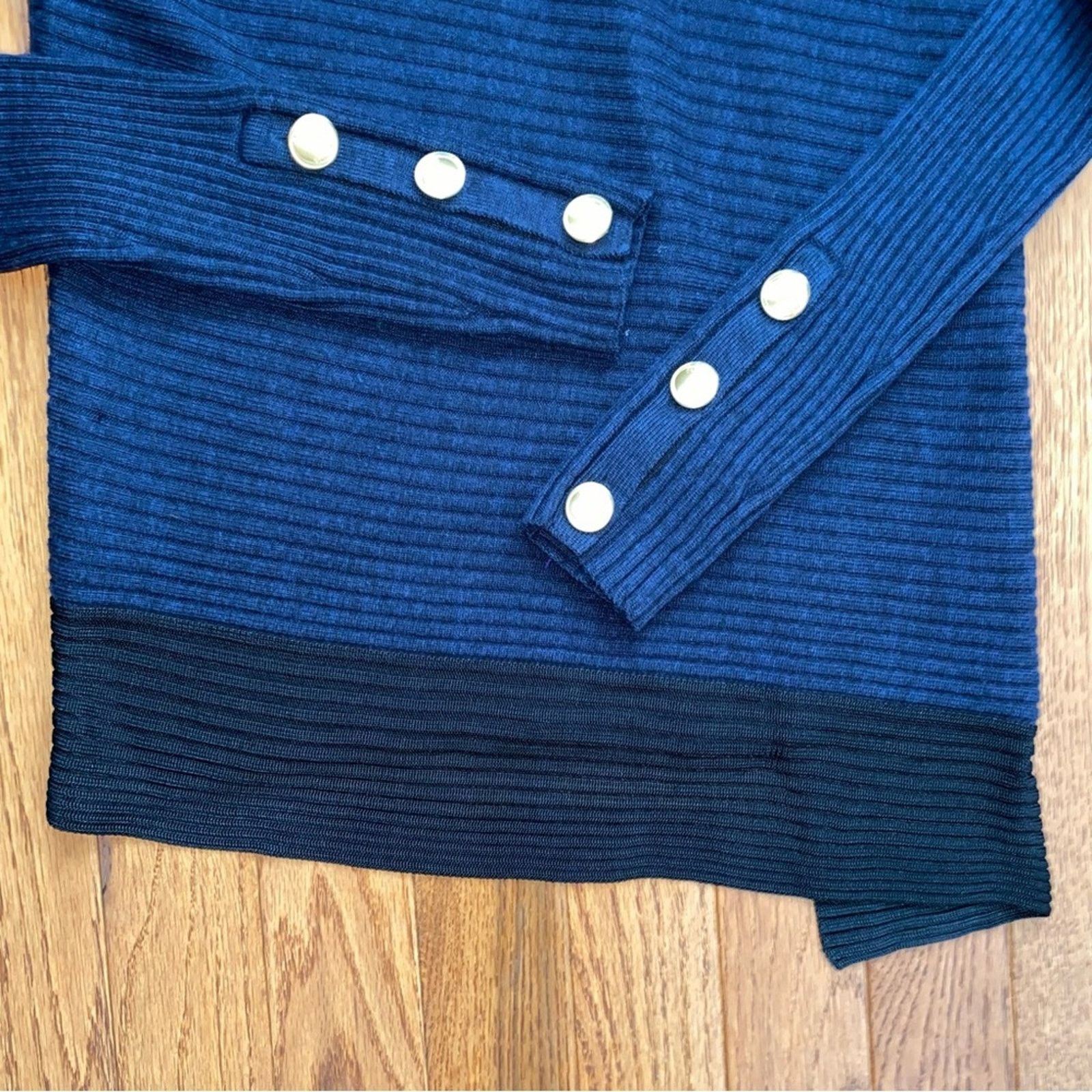 Rag & Bone RAG & BONE $398 Reanna Blue Black Sweater NWOT XXS Size XXS / US 00 / IT 34 - 9 Thumbnail