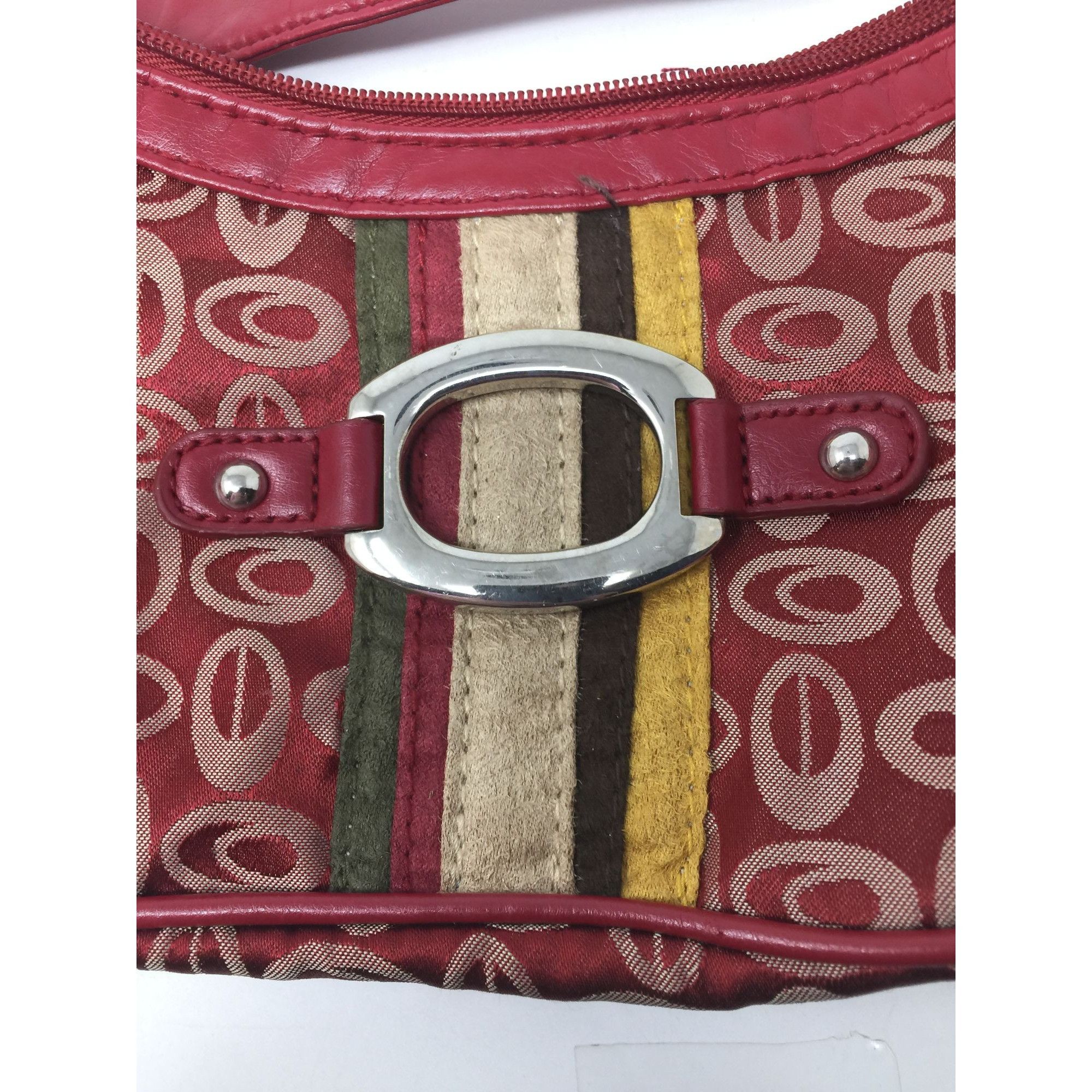 Other Womens Polyester Small Red Zippered Purse with Handle/Strap Size ONE SIZE - 6 Thumbnail