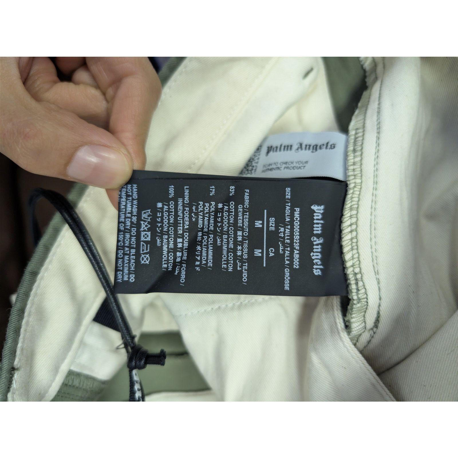 Palm Angels o1rshd1 Seasonal Logo Chino Pants in Military / Black Size US 32 / EU 48 - 17 Thumbnail