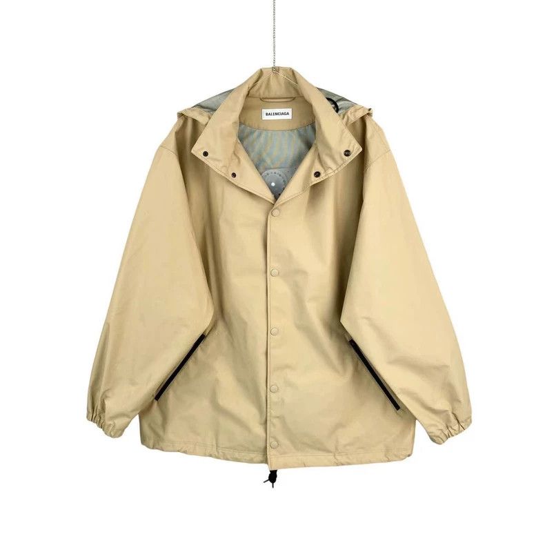 Balenciaga size 36 Nylon khaki back logo jacket
