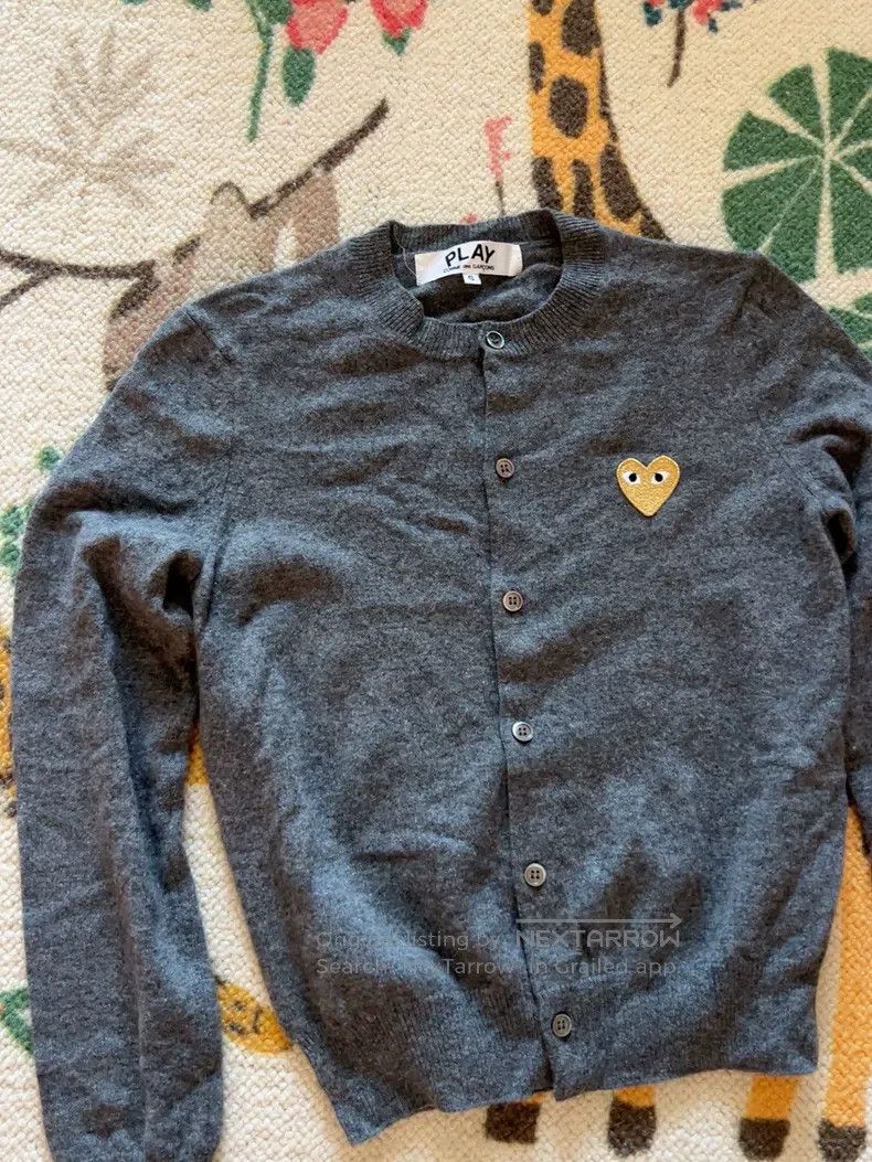 Comme des Garcons Comme Des Garcons Golden heart woman's round-neck gray woo Size S / US 4 / IT 40 - 1 Thumbnail