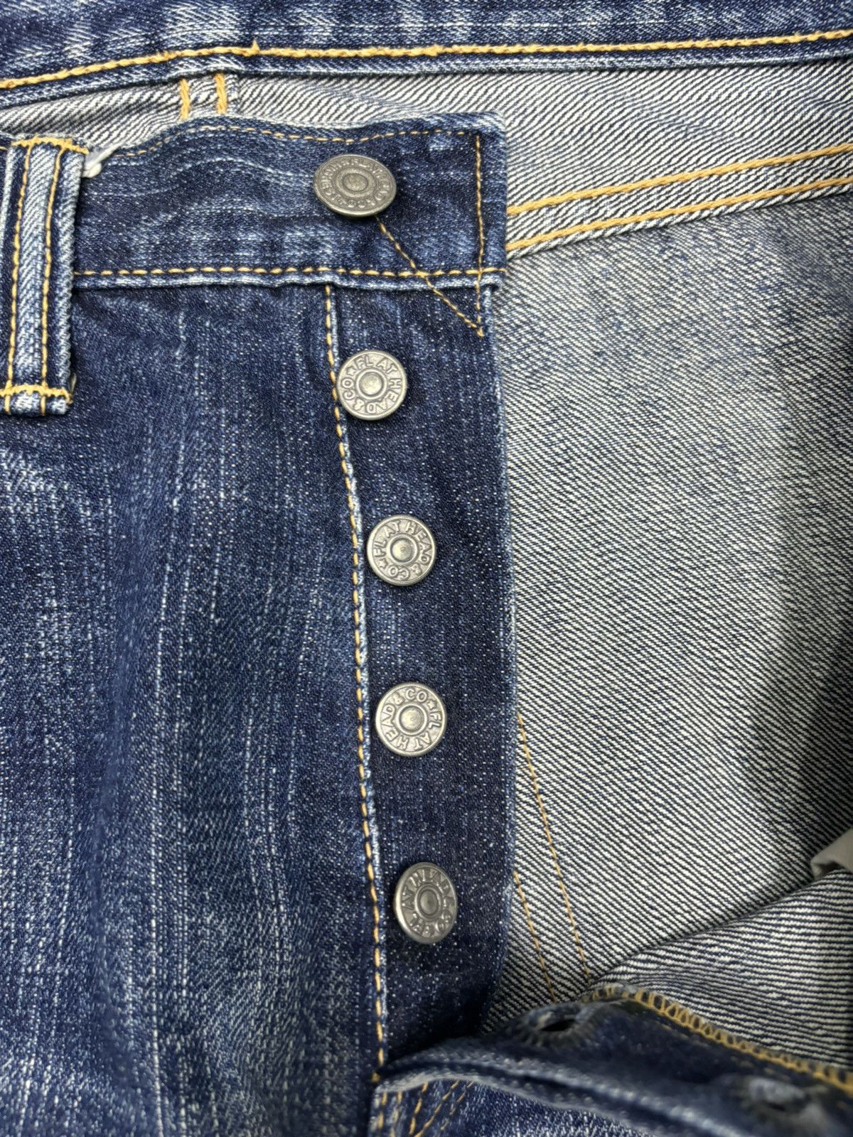 The Flat Head 🔥VTG THE FLAT HEAD SELVEDGE DENIM JEANS Size US 30 / EU 46 - 9 Thumbnail