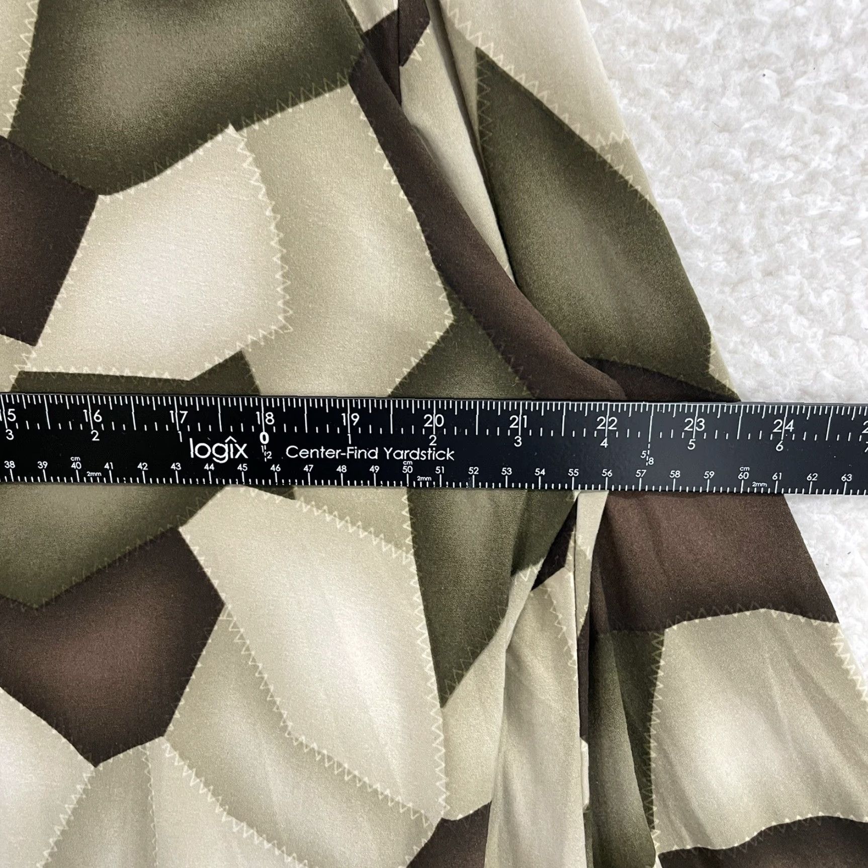 Vintage VINTAGE 90s Y2K Fashion Code Shirt XL Brown Pattern Flare Sleeve V-Neck Women Mens? Size XL / US 12-14 / IT 48-50 - 7 Thumbnail