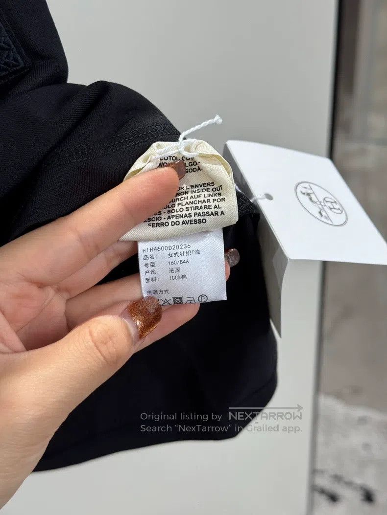 Hermes Hermes Black Pig Nose Embroidered Short-sleeve Size XS / US 0-2 / IT 36-38 - 4 Thumbnail