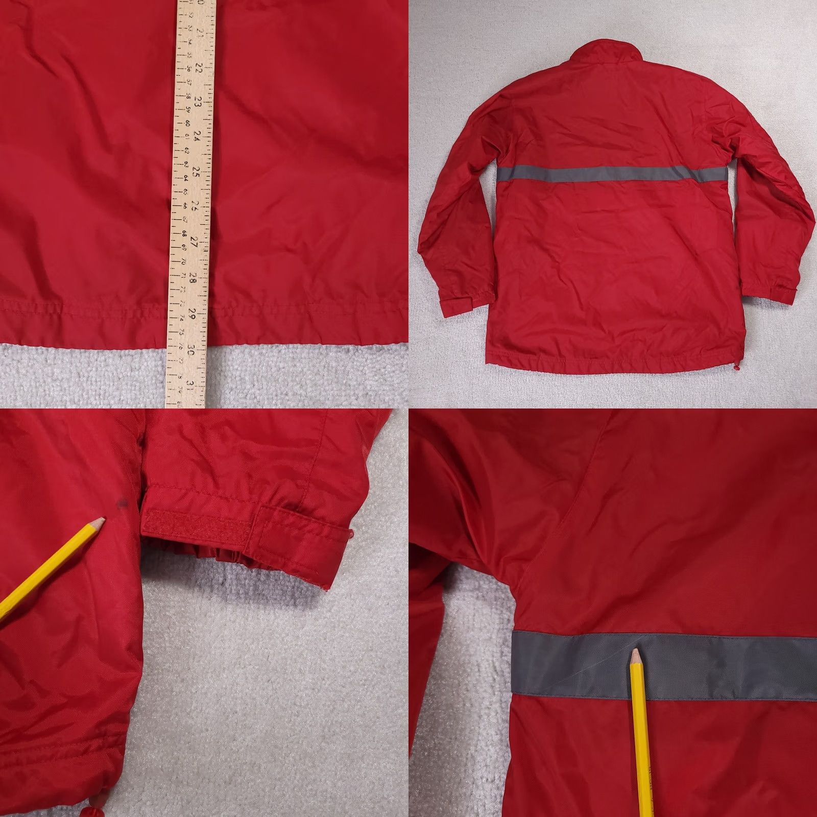 Nike VINTAGE Nike Jacket Mens M Red Windbreaker Reflective Swoosh Zip Full Zip 90s Outdoor Sports Size US M / EU 48-50 / 2 - 9 Thumbnail