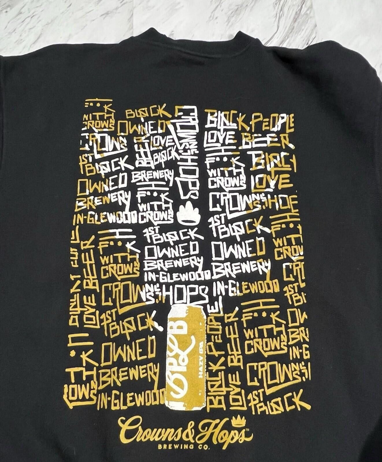 Other Crowns & Hops Brewing Co Crewneck Sweatshirt XL Black #9 Size US XL / EU 56 / 4 - 2 Thumbnail