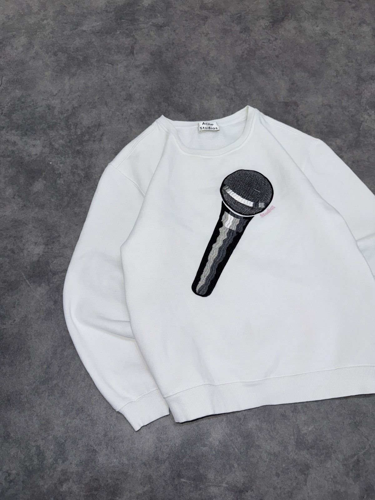 Acne Studios White crewneck ss15 sweatshirt microphone united arrows Size L / US 10 / IT 46 - 2 Thumbnail