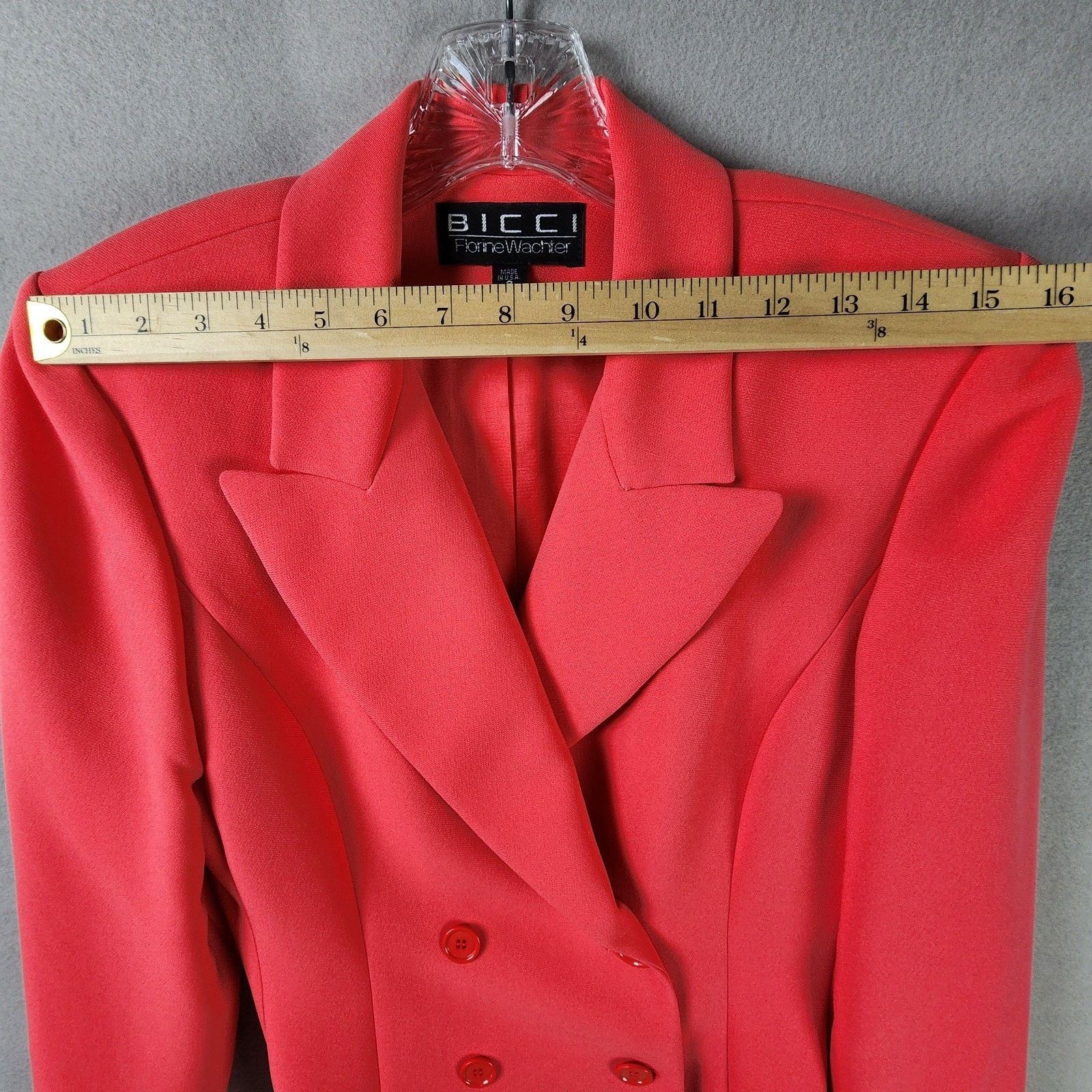 Other BICCI Florine Wachter Skirt Suit Women's 8 Polyester Coral Size M / US 6-8 / IT 42-44 - 5 Thumbnail