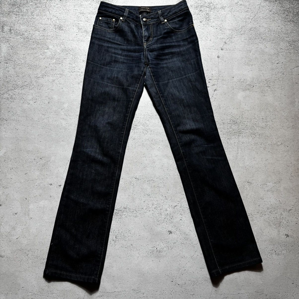 Roberto Cavalli rare flared roberto cavalli jeans golden logo y2k Size 28" / US 6 / IT 42 - 6 Thumbnail