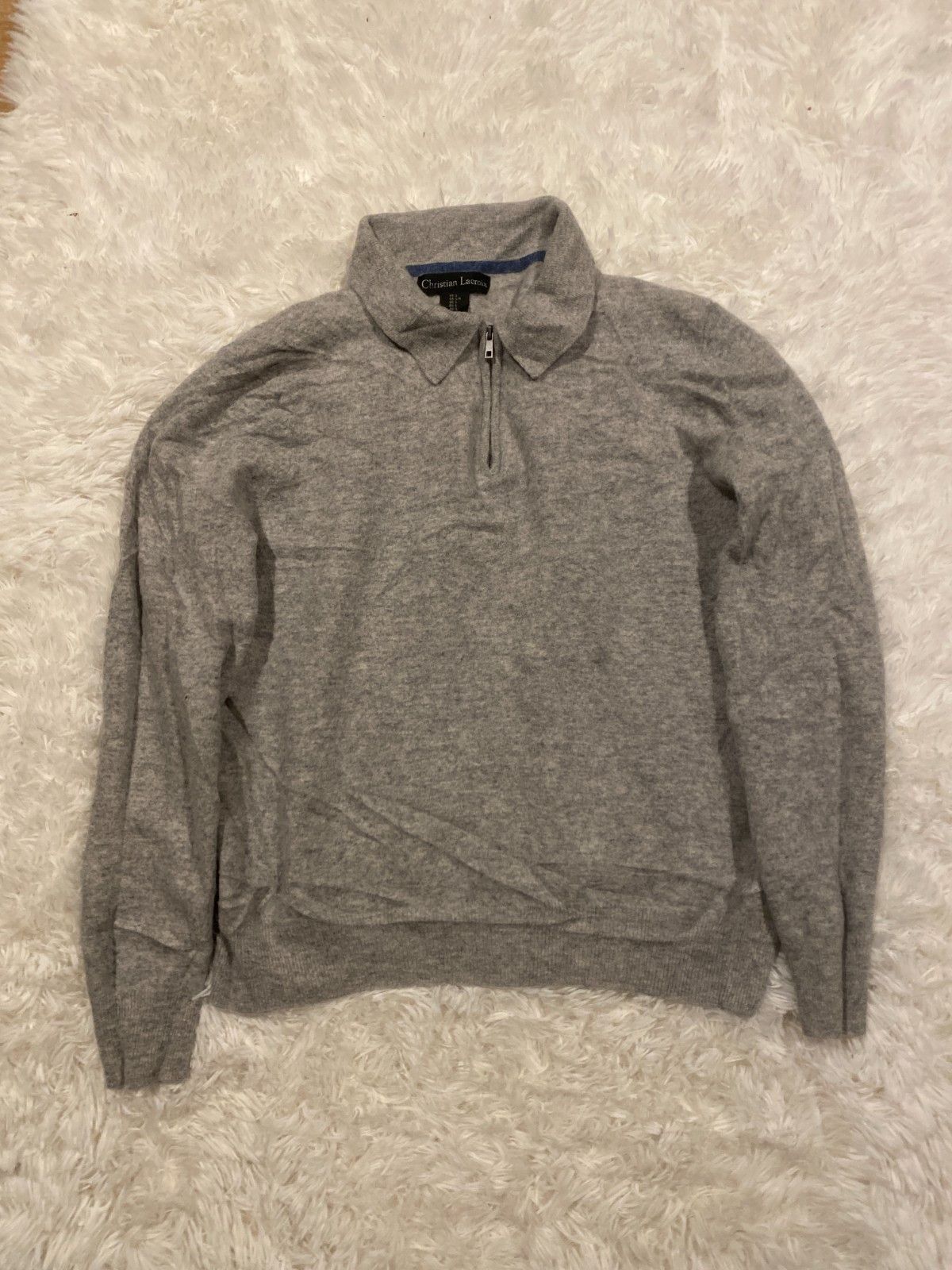 Christian Lacroix Christian Lacroix Men's 100% 2- Ply Cashmere 1/4-Zip Sweate Size US L / EU 52-54 / 3 - 5 Thumbnail