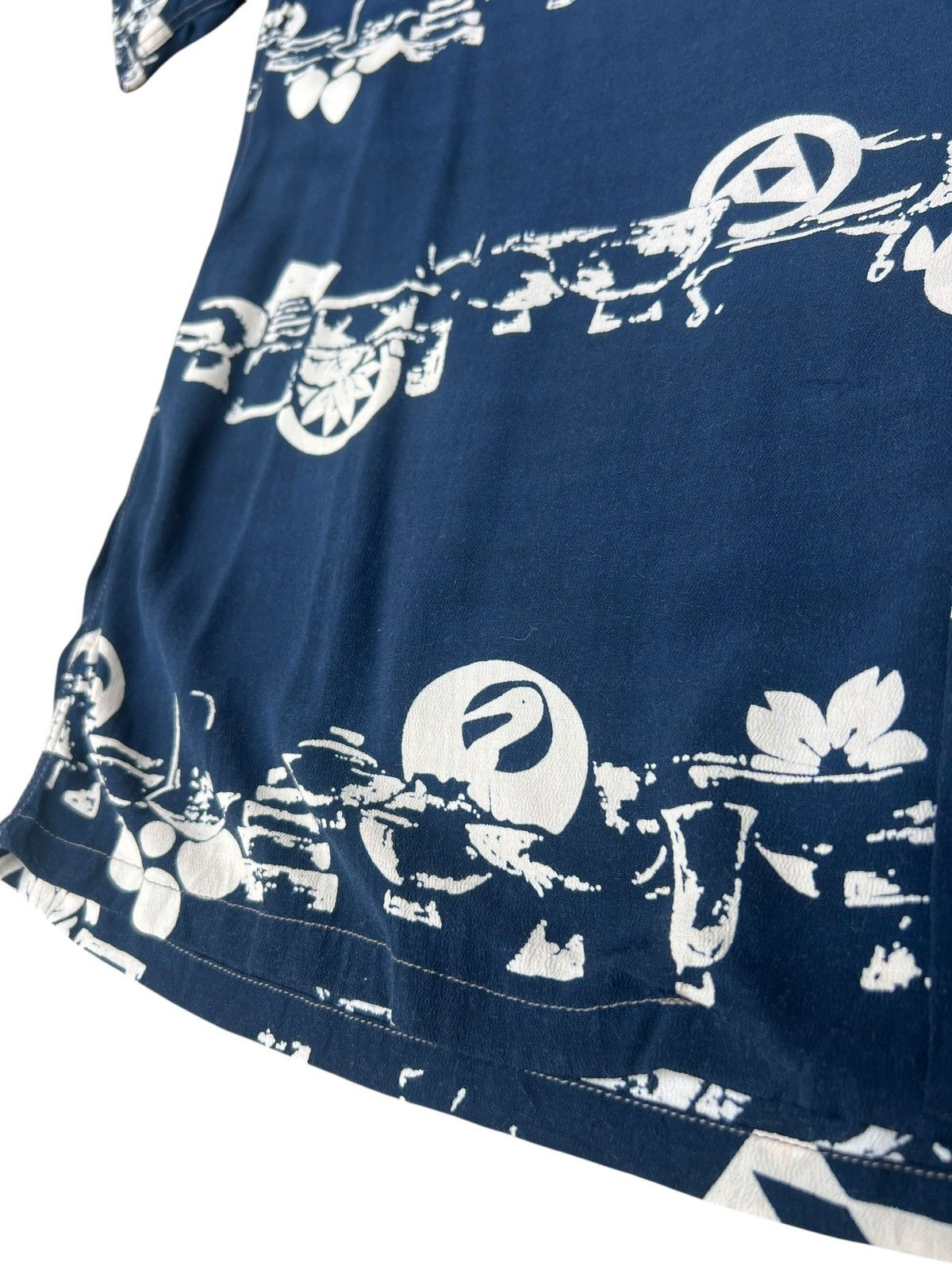 Blue Blue Japan Blue Blue Special Okra Indigo Dyed Hawaiian Shirt Size 4 Size US XL / EU 56 / 4 - 7 Thumbnail