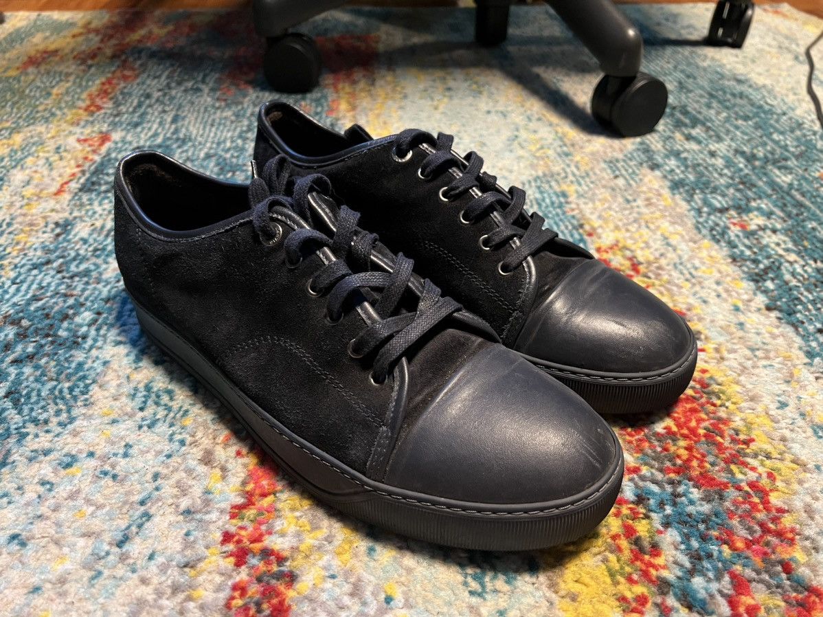 Lanvin Lanvin Suede low top sneaker Navy DBB1 Size US 11 / EU 44 - 1 Thumbnail