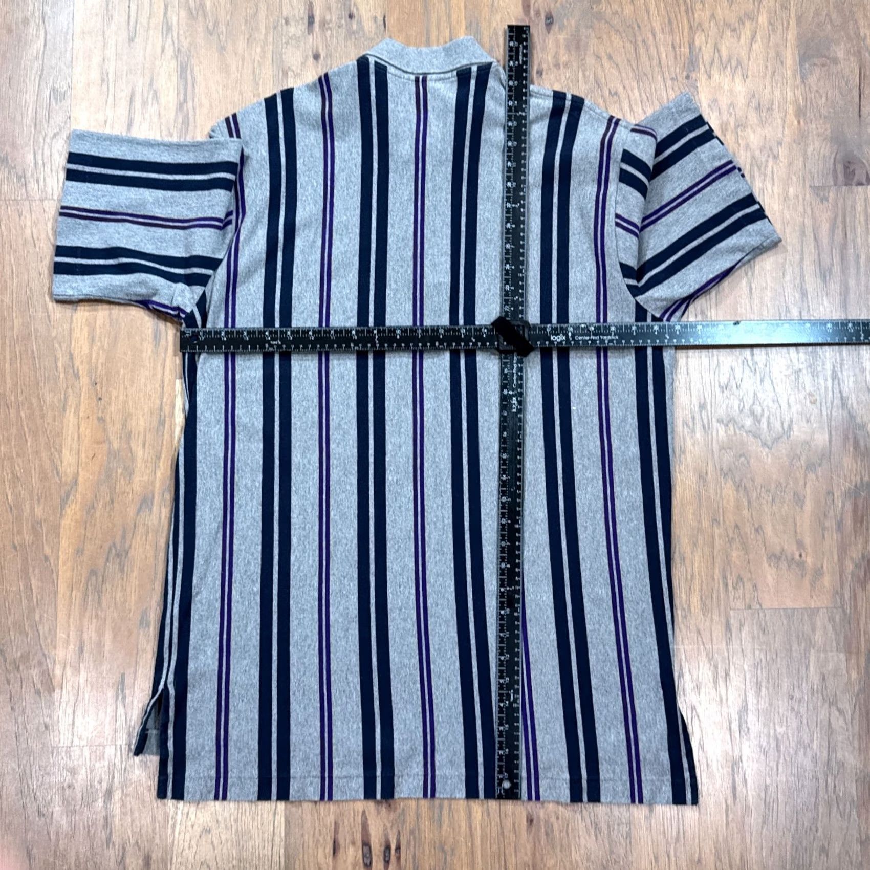 Polo Ralph Lauren VINTAGE Ralph Lauren Polo Shirt Mens XL Gray Block Stripes Rugby Golfing Cotton Size US XL / EU 56 / 4 - 4 Thumbnail