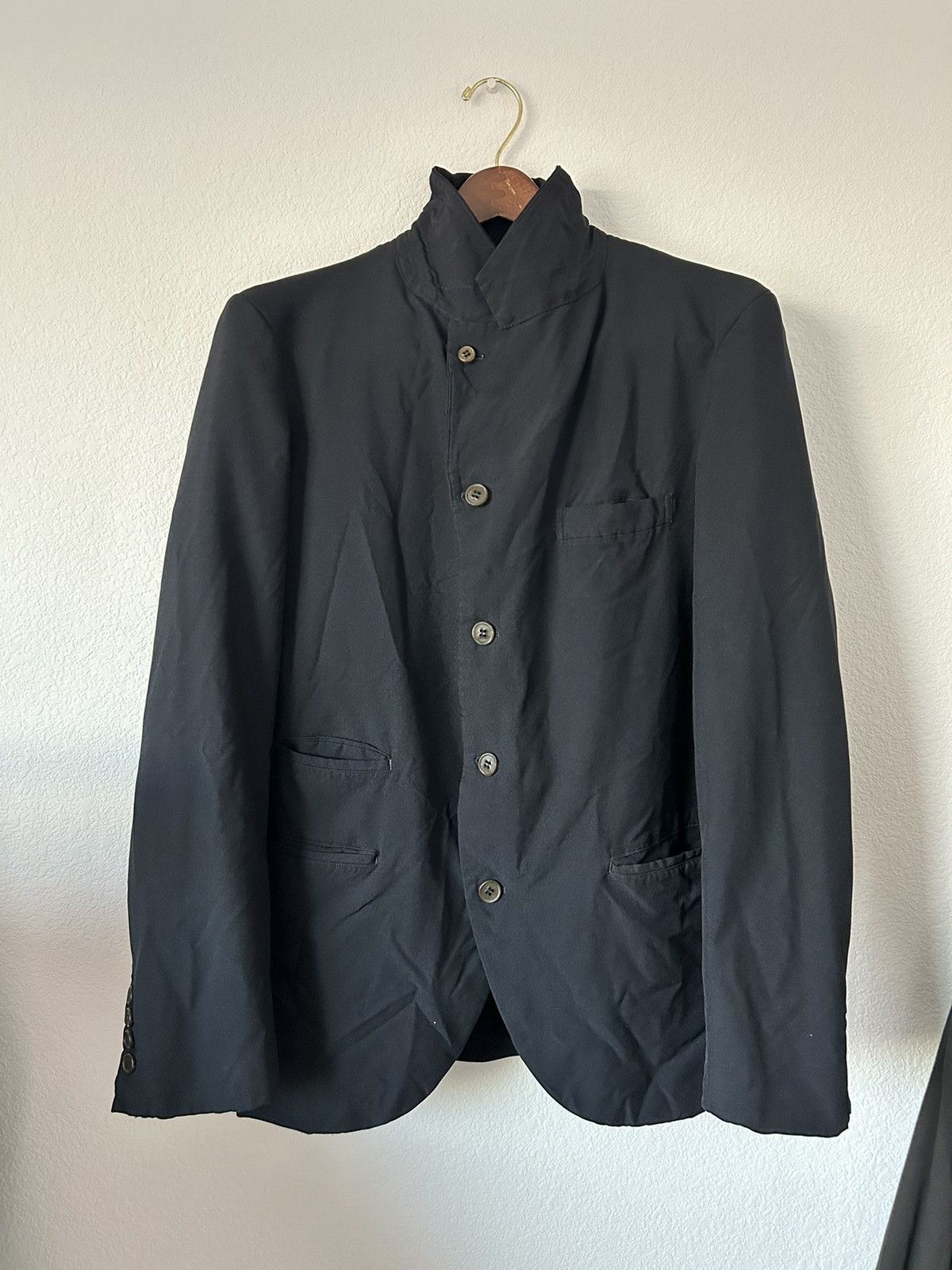 Comme des Garcons Navy Poly Blazer Size 36R - 2 Thumbnail