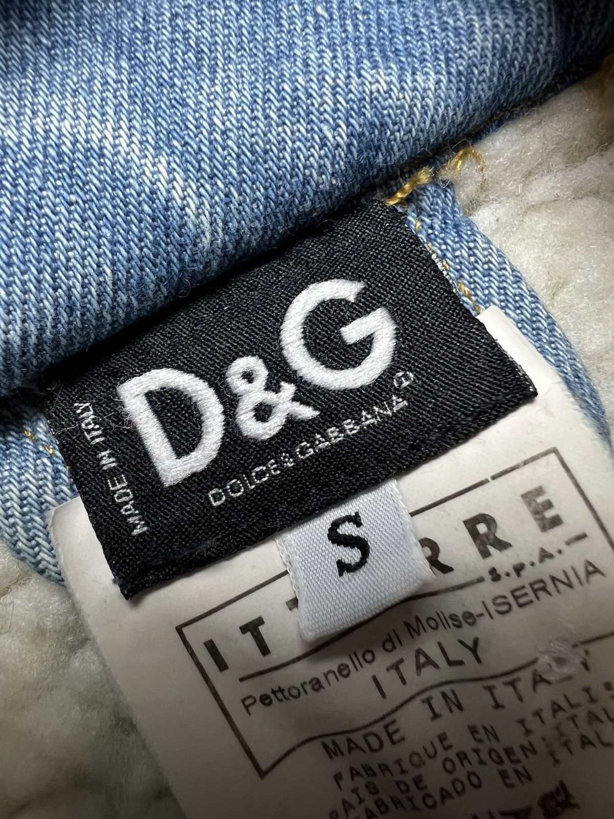 Dolce & Gabbana Vintage Dolce & Gabbana Zip-Up Sherpa Archive Denim Jacket Size US M / EU 48-50 / 2 - 14 Thumbnail