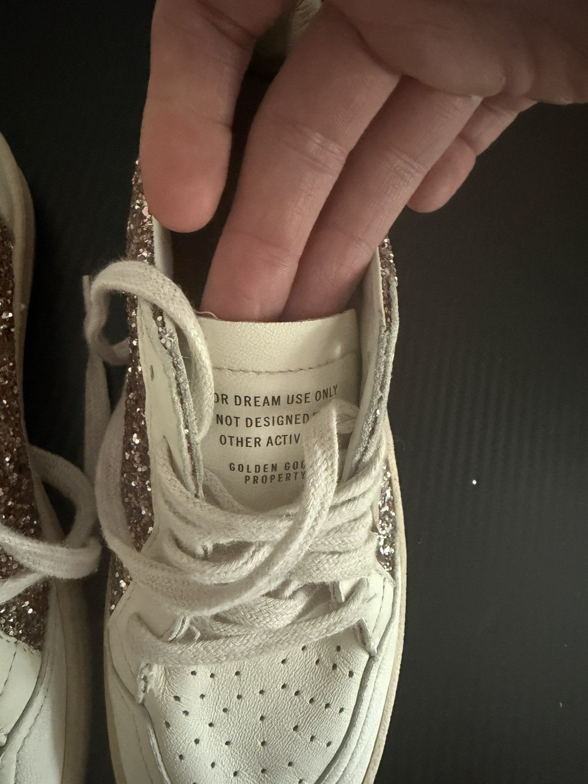 Golden Goose Golden Goose Ball Star Glitter Pink Low Top Sneakers Size US 5 / IT 35 - 4 Thumbnail
