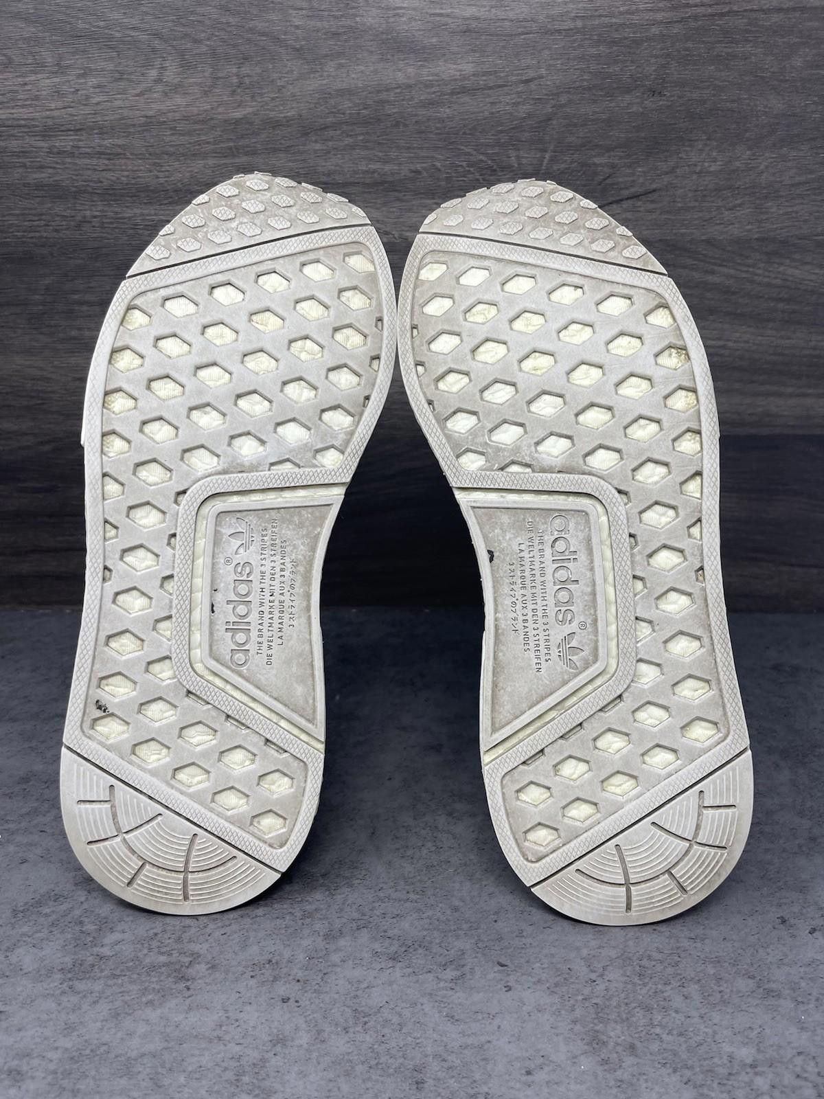 Adidas NMD Primeknit Tri Color Sneakers Mens Size 8 White
