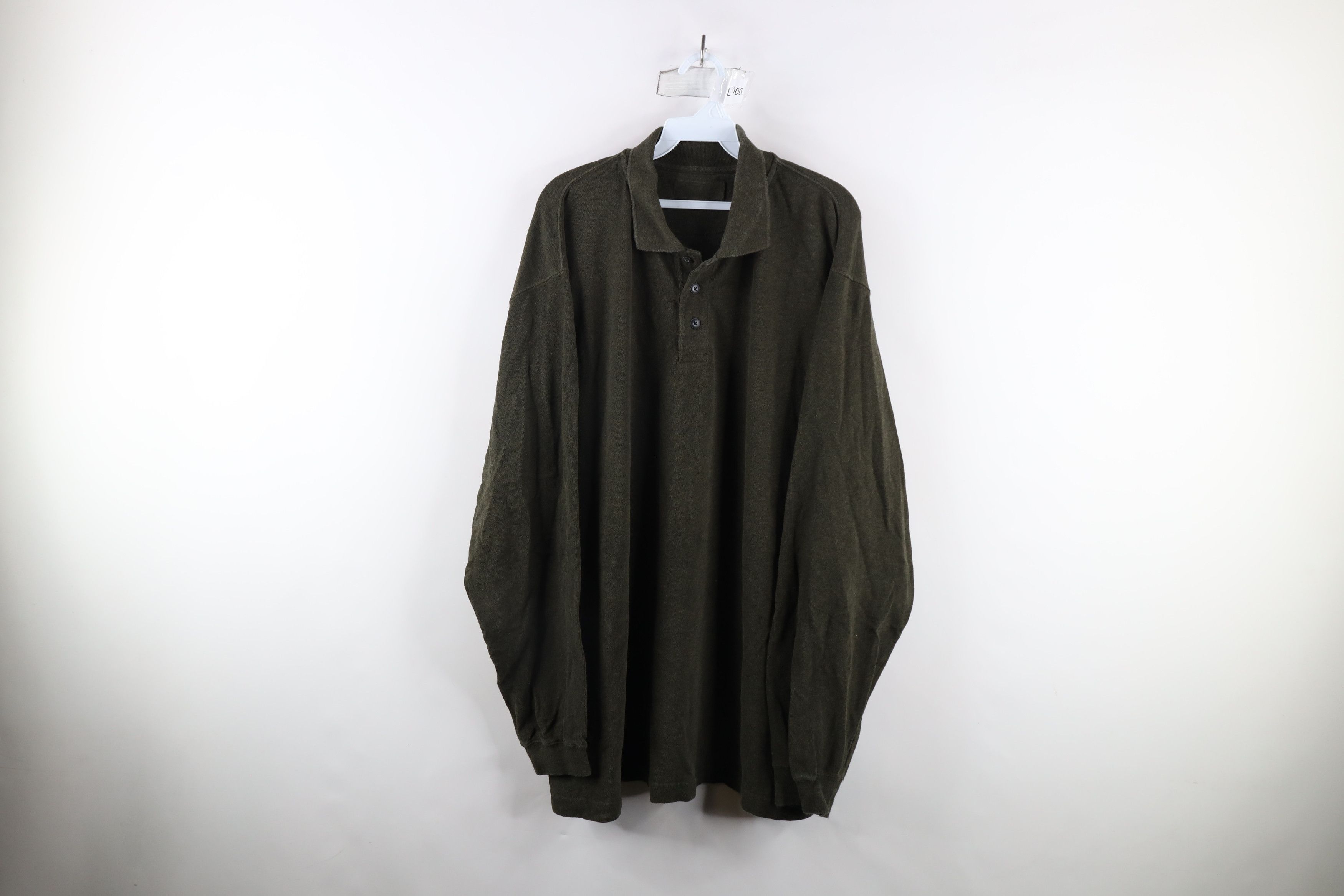 Vintage Vintage 90s Streetwear Long Sleeve Rugby Polo Shirt Green Size US XL / EU 56 / 4 - 1 Thumbnail