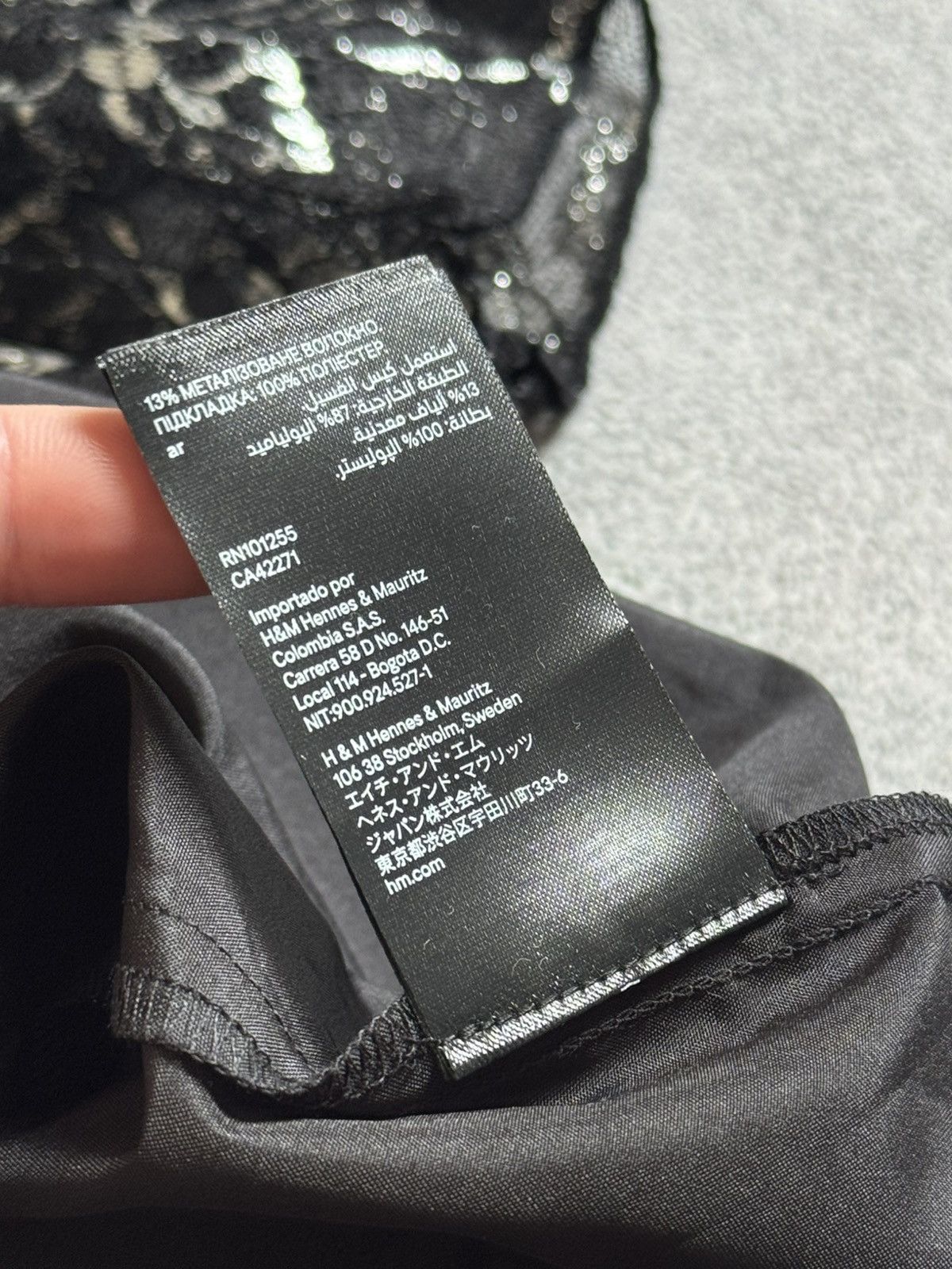 The Vampire's Wife THE VAMPIRE'S WIFE H&M silver black metallic lace dress Size M / US 6-8 / IT 42-44 - 8 Thumbnail