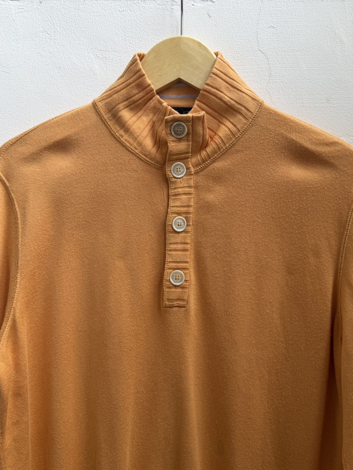 Loro Piana Loro Piana Button Mock Neck Sweater Peach Orange Size US M / EU 48-50 / 2 - 2 Thumbnail