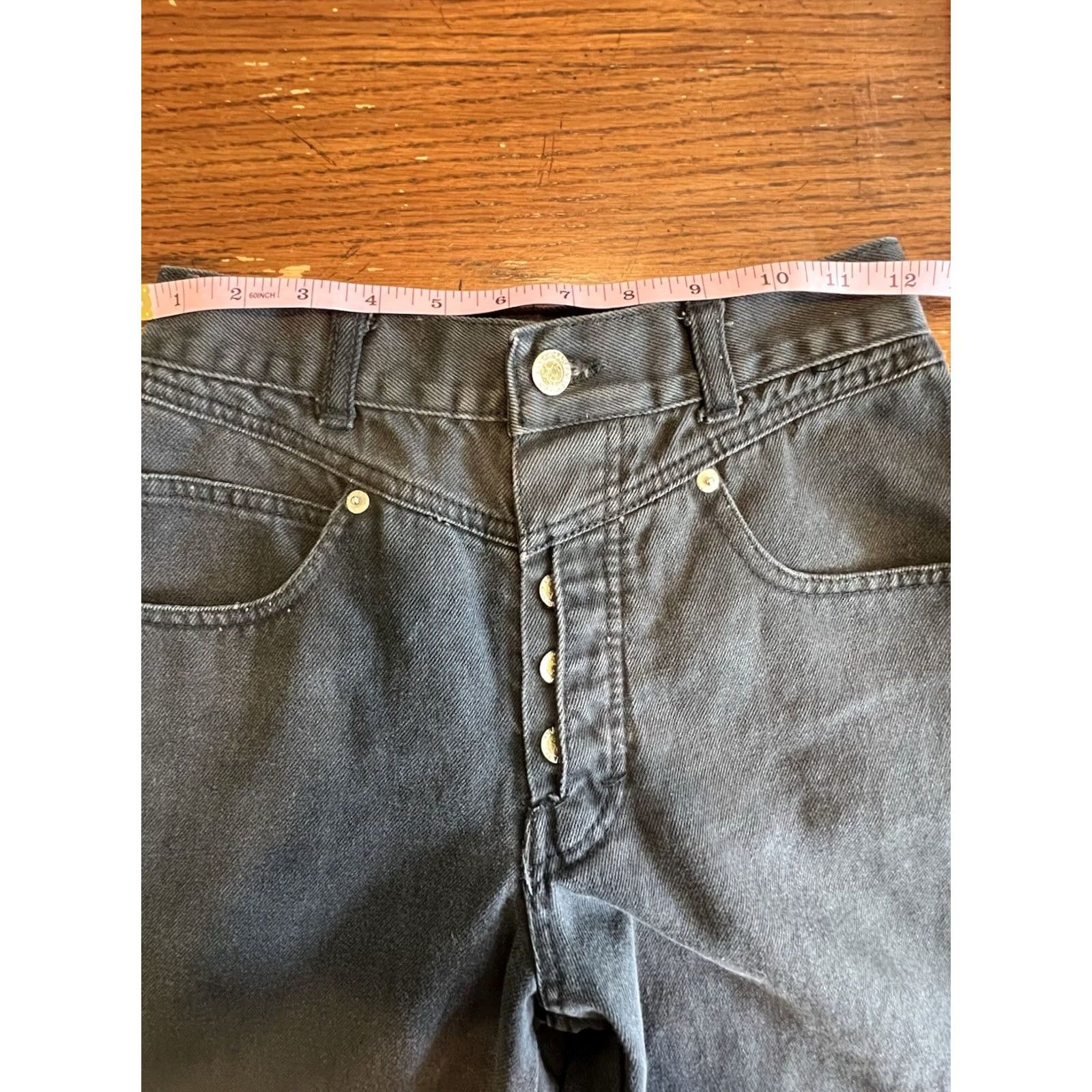 Vintage VINTAGE Lawman Jeans Women Size 5 Black High Rise Straight Leg Denim Western 90s Womens Regular Jeans Size 27" / US 4 / IT 40 - 6 Thumbnail