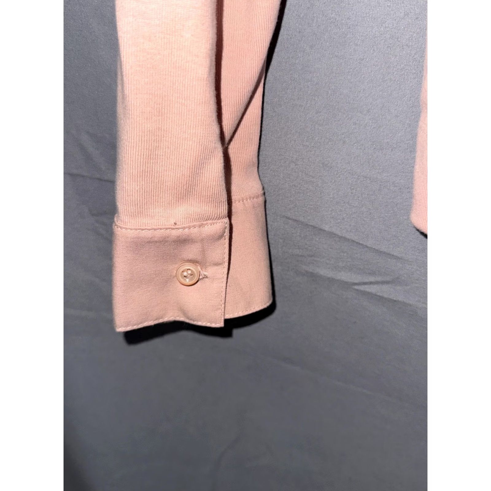 Reiss VINTAGE Reiss Shirt Womens Small Pink Blush Collared Deep V Plunge Long Sleeve Top Size S / US 4 / IT 40 - 4 Thumbnail
