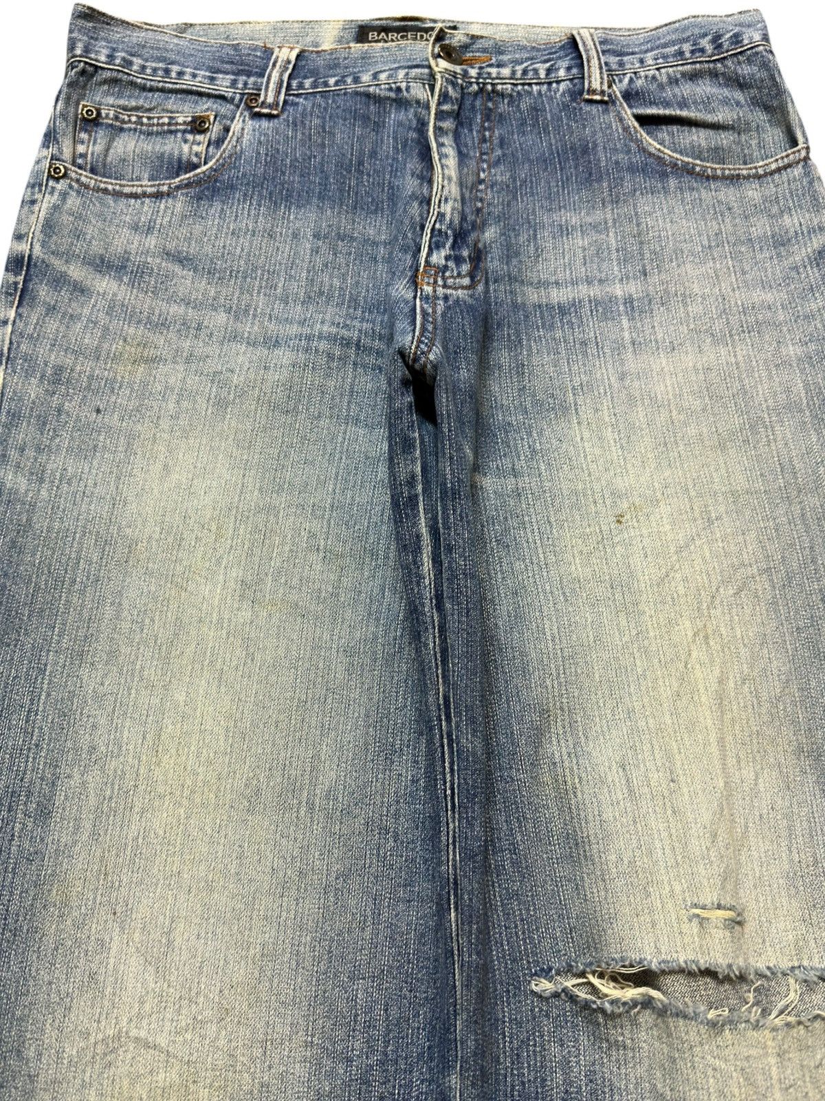 Neil Barrett Vintage Barcedos Mudwash Ripped Distressed Denim Size US 32 / EU 48 - 2 Thumbnail