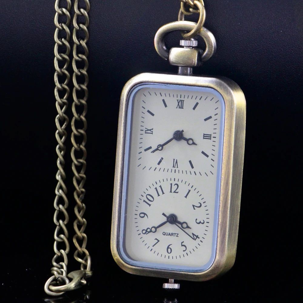 Other Rectangular Design Pocket Watch Pendant Chain Size ONE SIZE - 6 Thumbnail