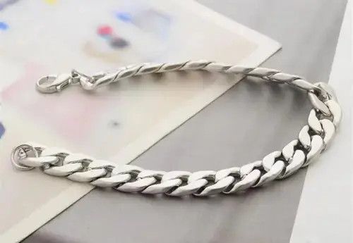 Jewelry Silver Cuban Bracelet Size ONE SIZE - 3 Thumbnail