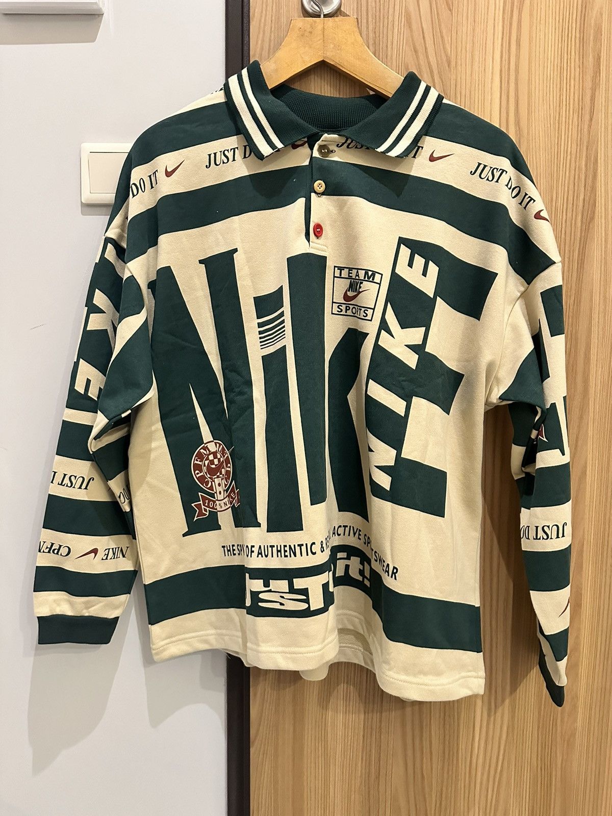 mens nike x cactus plant flea market longsleeve polo