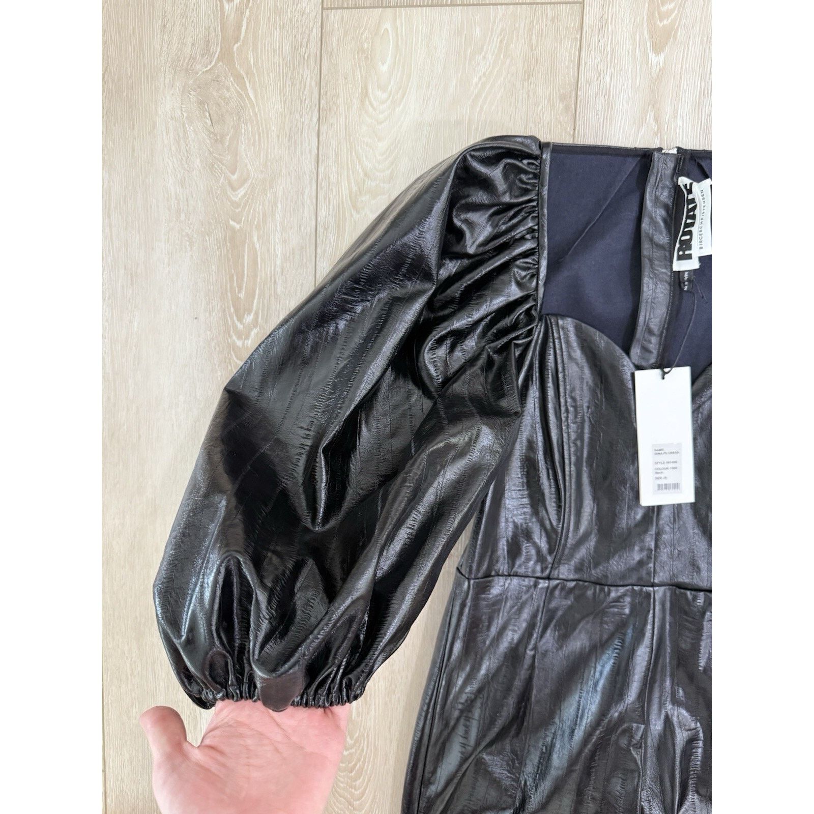 ROTATE Rotate Birger Christensen Faux Black Leather Dress Size S / US 4 / IT 40 - 3 Thumbnail