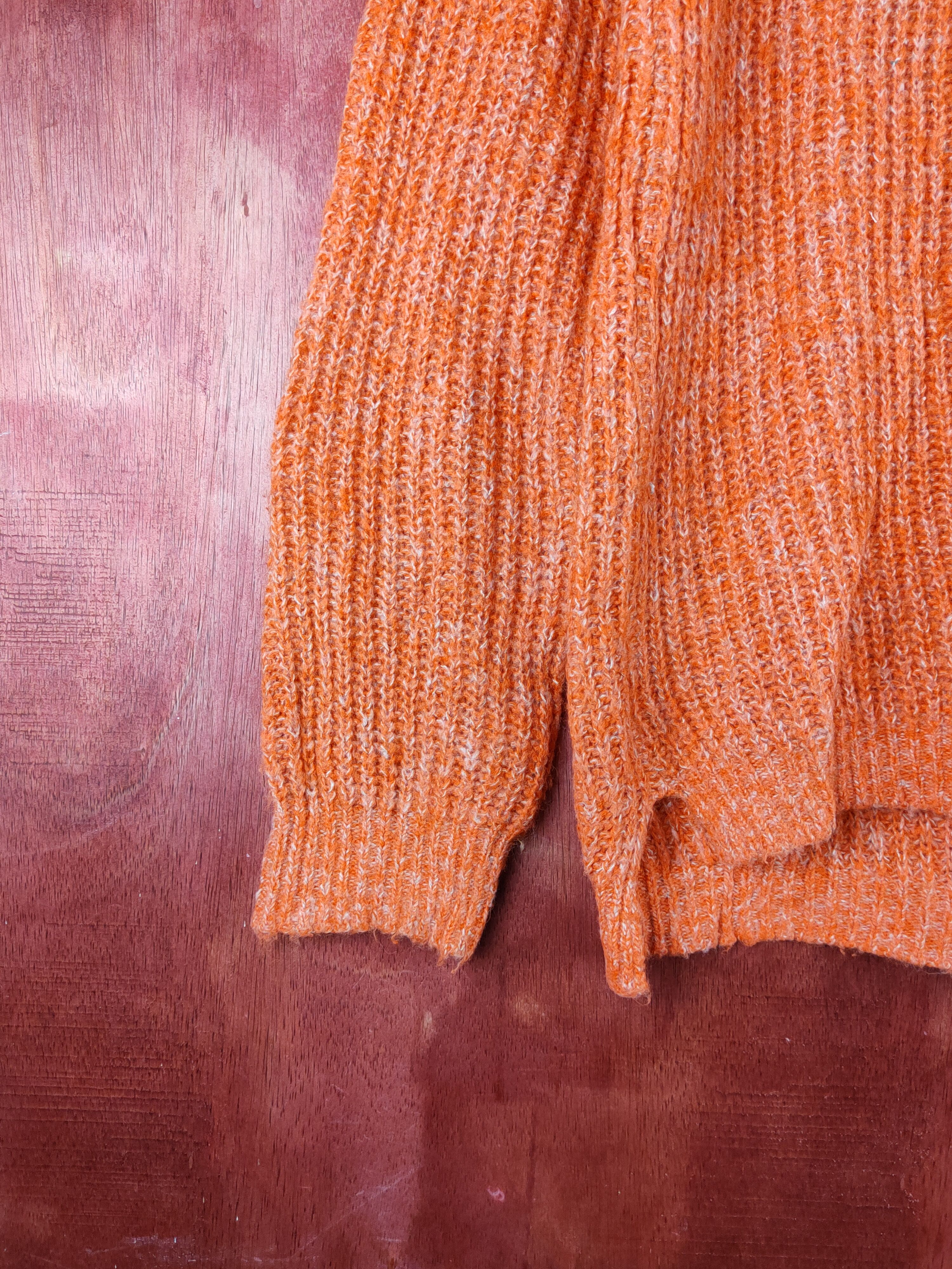 Japanese Brand × Vintage Cloche Orange Knitwear Sweatshirts #S2377 Size L / US 10 / IT 46 - 3 Thumbnail