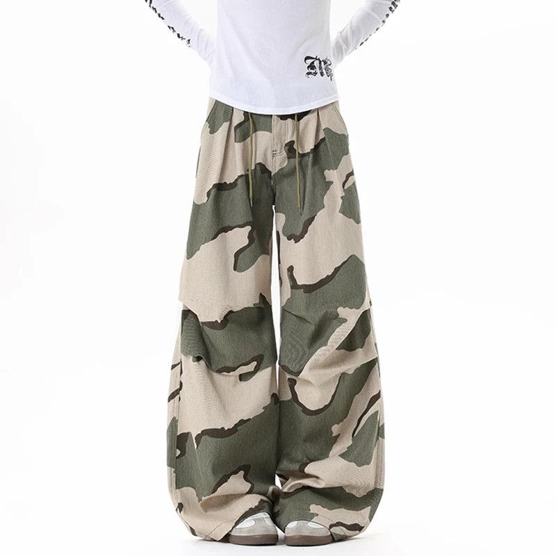 Japanese Brand Camouflage Drawstring Design Denim Size US 32 / EU 48 - 1 Thumbnail