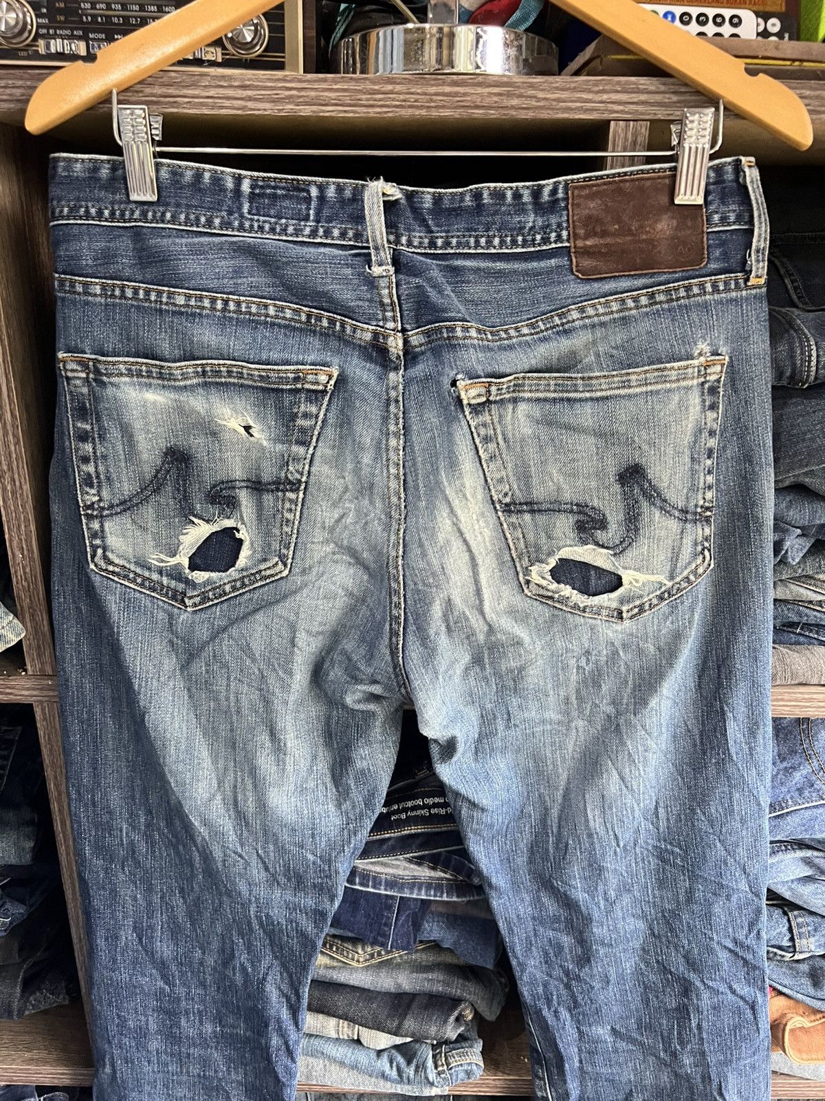 AG Adriano Goldschmied 🔥Vintage AG Adriano Goldschmied Distressed Denim Size US 33 - 12 Thumbnail