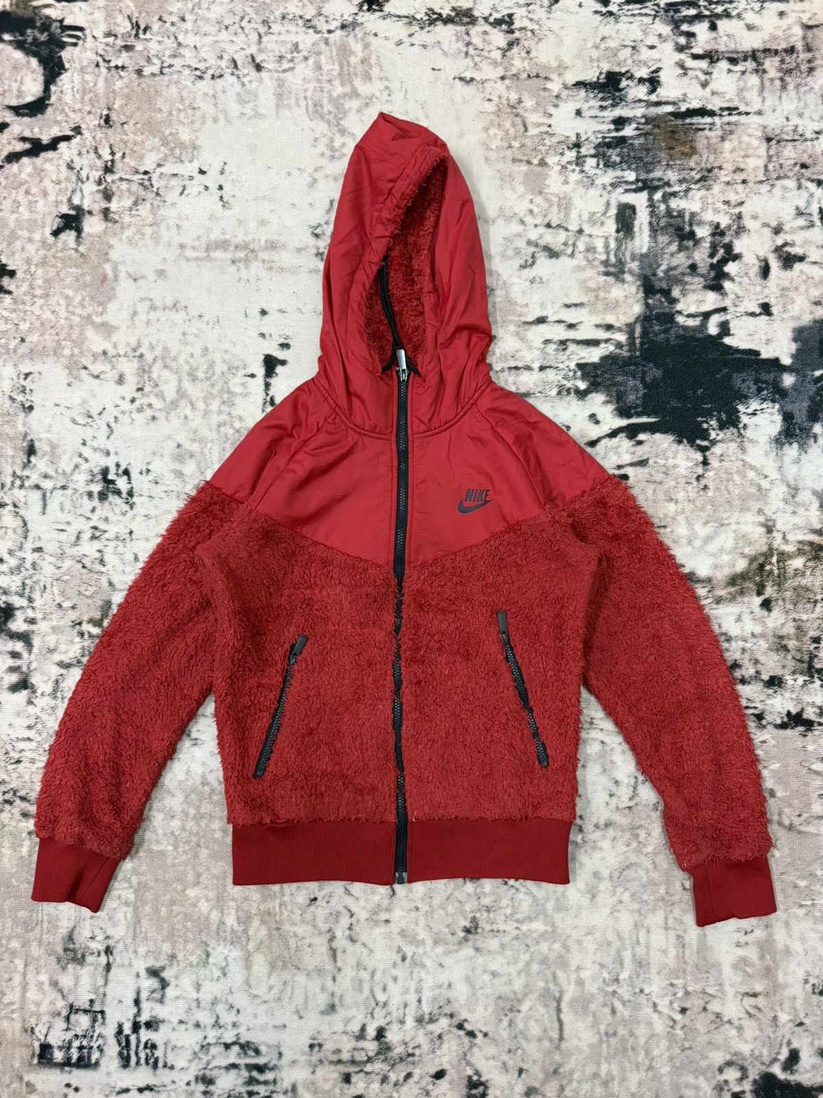 Nike Vintage Nike Shearling Fleece Sweater Hoodie Jacket Size US XS / EU 42 / 0 - 3 Thumbnail