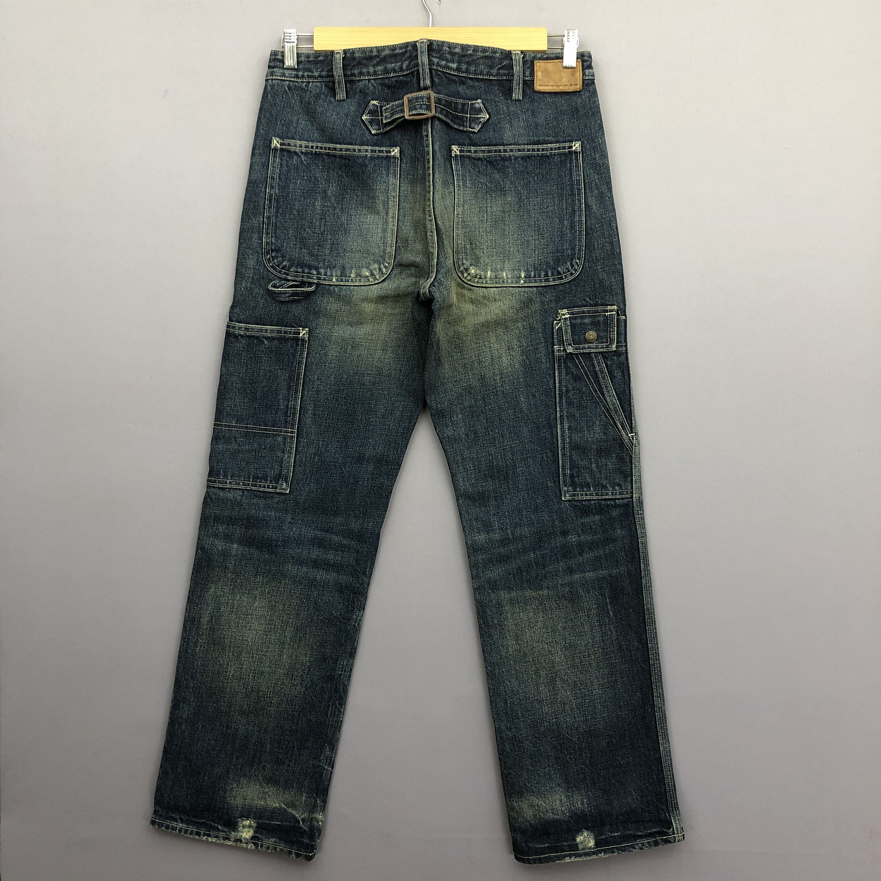 Japanese Brand Crazy Vintage 90s Gap Baggy Jeans Skater Buckle Faded Denim Size US 34 / EU 50 - 2 Thumbnail