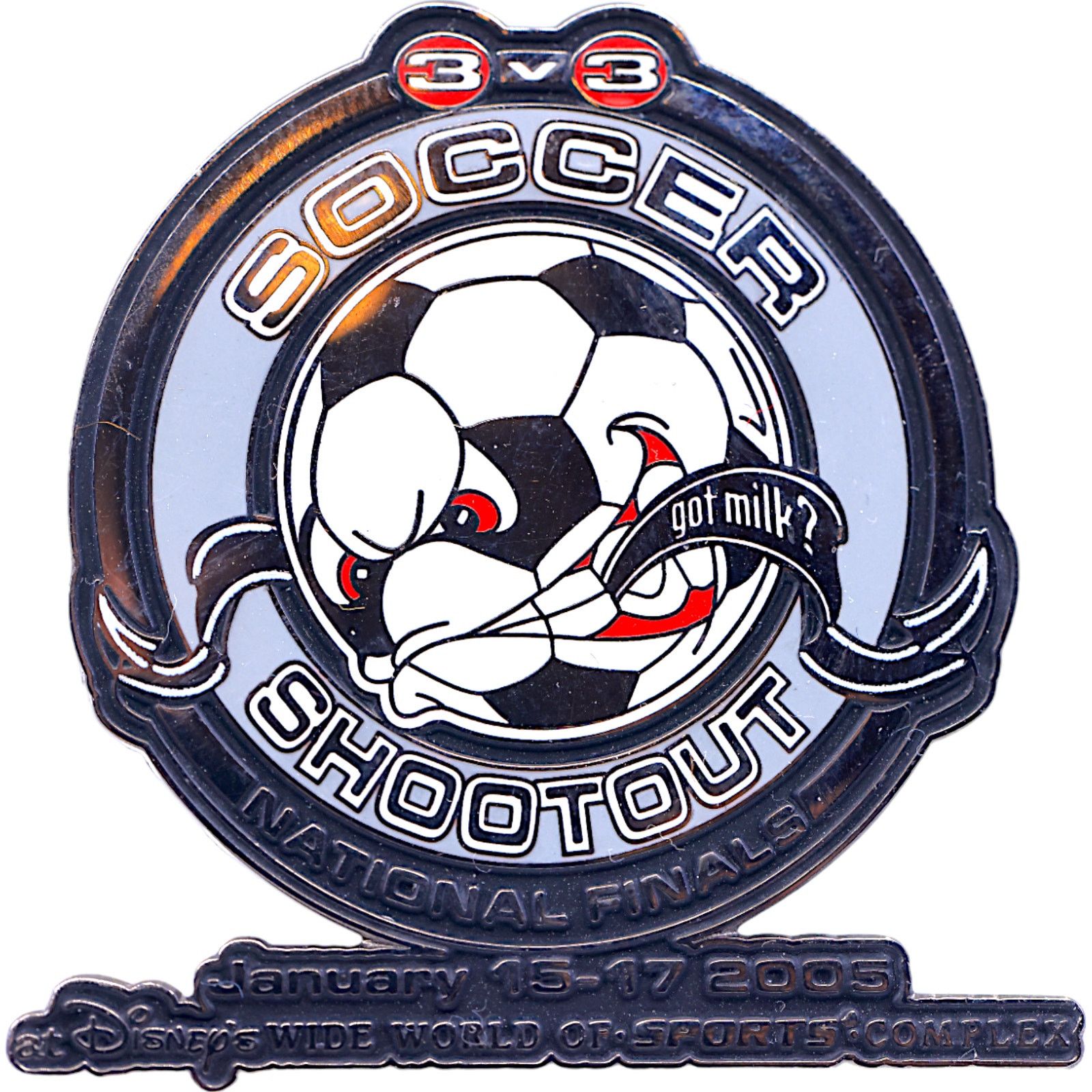Disney Disney Wide World of Sports 3v3 Soccer Tournament 2005 Pin Size ONE SIZE - 1 Thumbnail