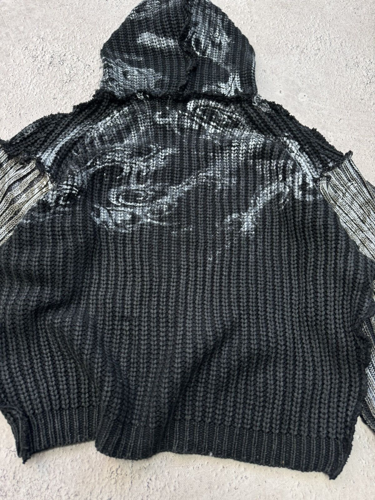 Hysteric Glamour × Japanese Brand × Vintage SALE💣💣CRAZY JUNYA WATANABE STYLE HOODED SWEATER OVERPRINT Size US L / EU 52-54 / 3 - 14 Thumbnail