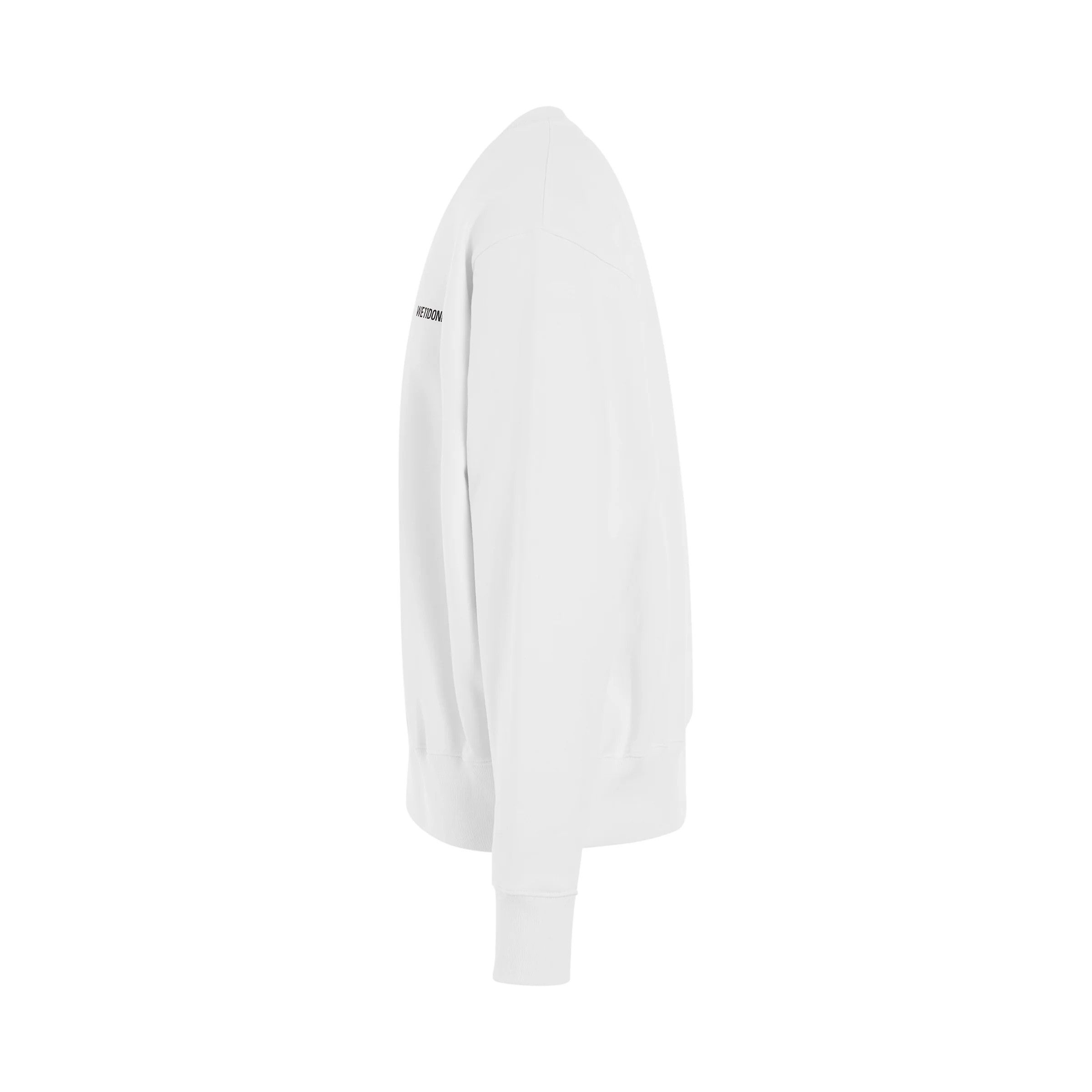 WE11DONE o1mris0824 Cotton Sweatshirt in White Size US S / EU 44-46 / 1 - 3 Thumbnail