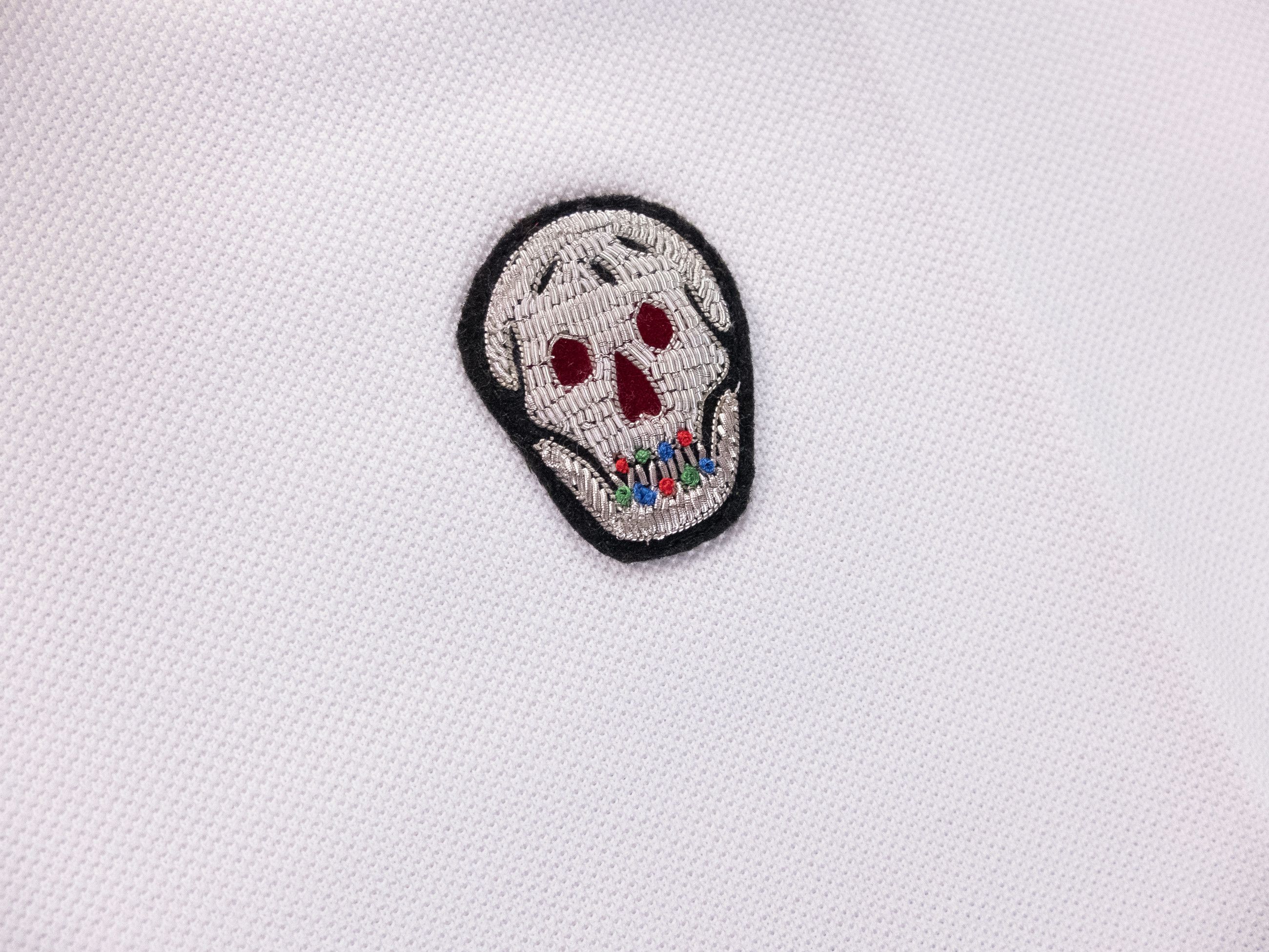 Alexander McQueen ALEXANDER MCQUEEN white skull patch polo shirt Large q Size US L / EU 52-54 / 3 - 5 Thumbnail