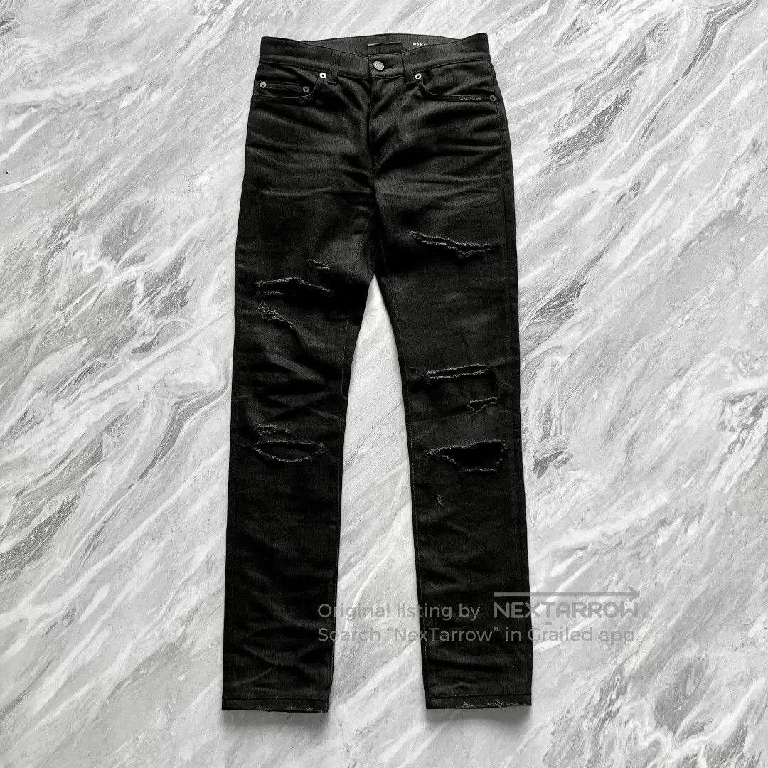Saint Laurent Paris Saint Laurent 16SS Distressed Black Jeans. Size US 27 - 1 Thumbnail