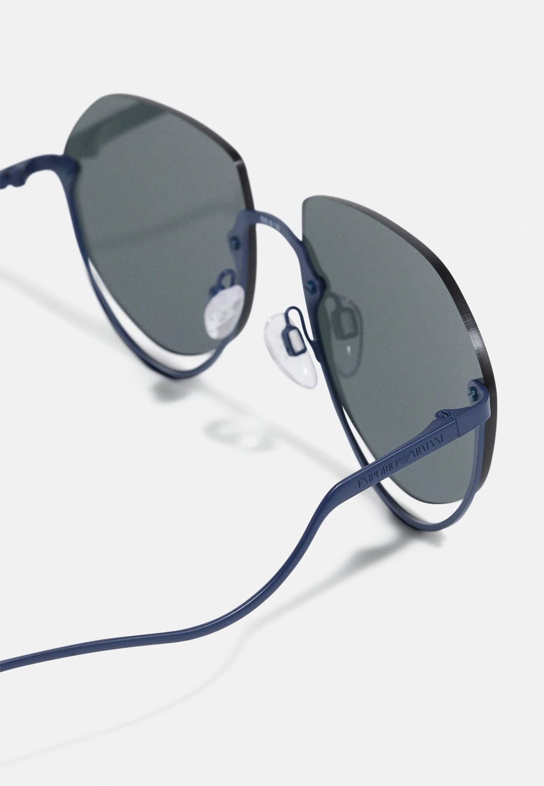 Emporio Armani Emporio Armani EA2137 3018/55 Blue Aviator Sunglasses Size ONE SIZE - 3 Thumbnail