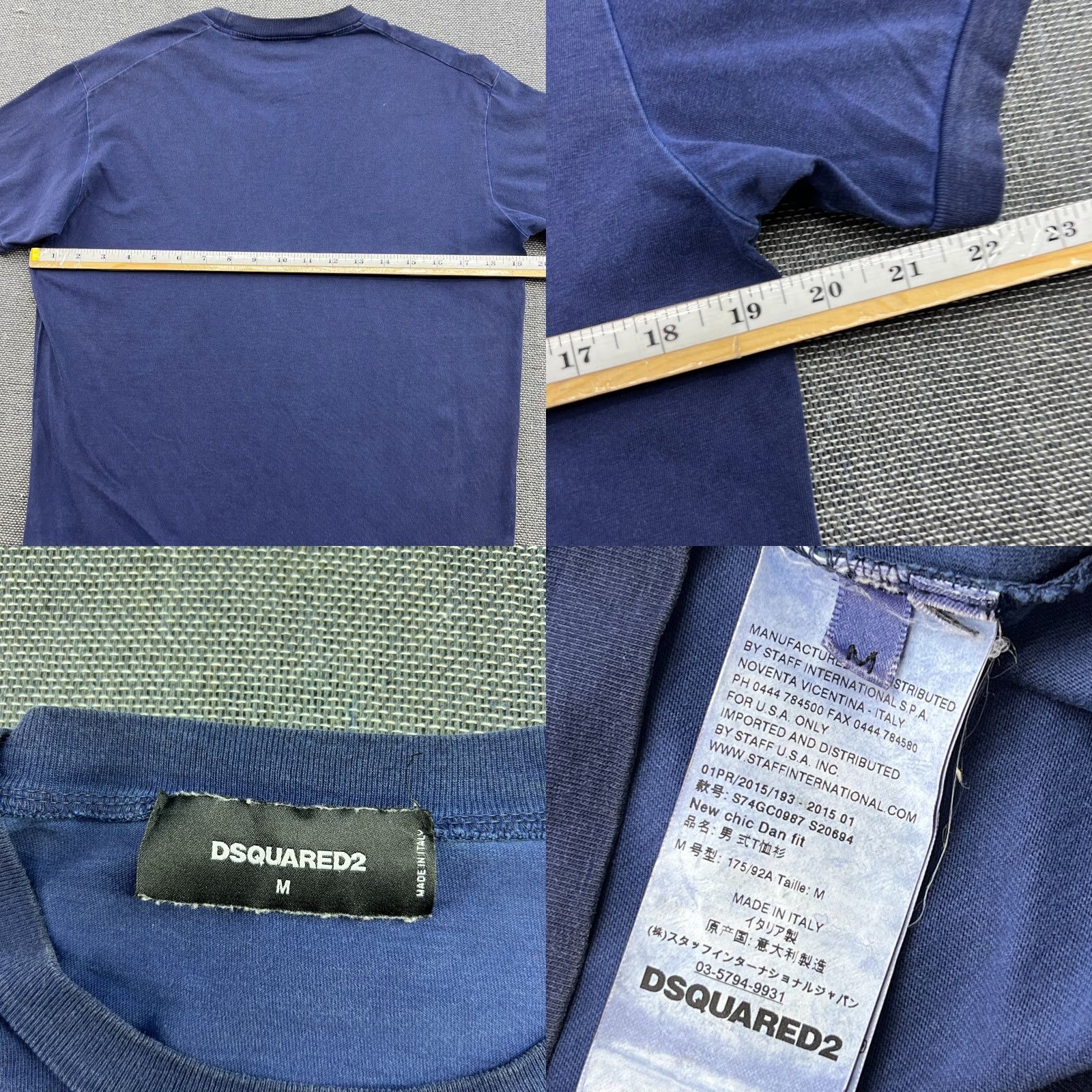 Dsquared2 Dsquared2 Ciro Dog Shirt Mens Medium Blue Short Sleeve Tee Football Jersey Moisture Wicking Quick Dry Size US M / EU 48-50 / 2 - 8 Thumbnail